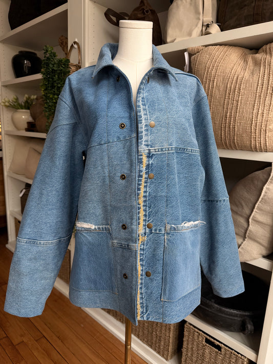 #2 Reworked Vintage Denim chore coat size medium