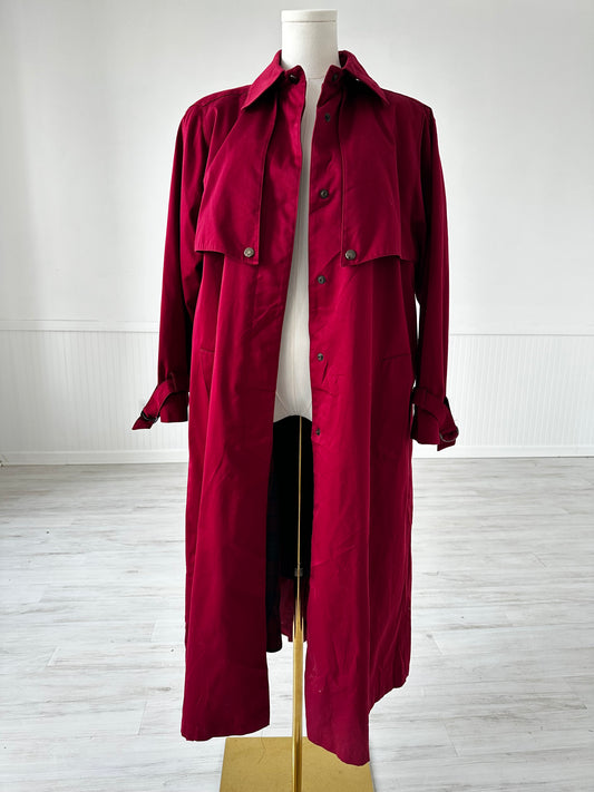 80s/90s J.G.Hook red trench. Made in the USA