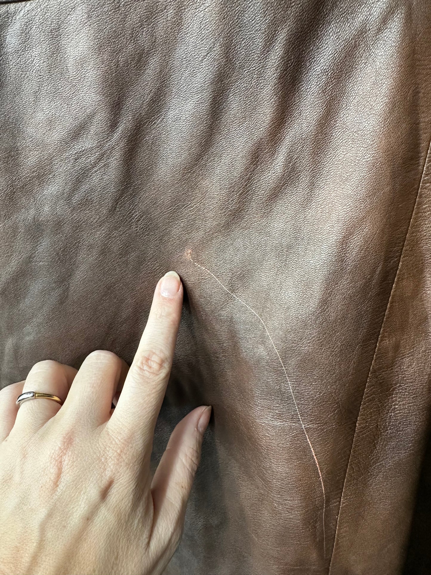 70s Peruzzi leather bomber. Made in Italy