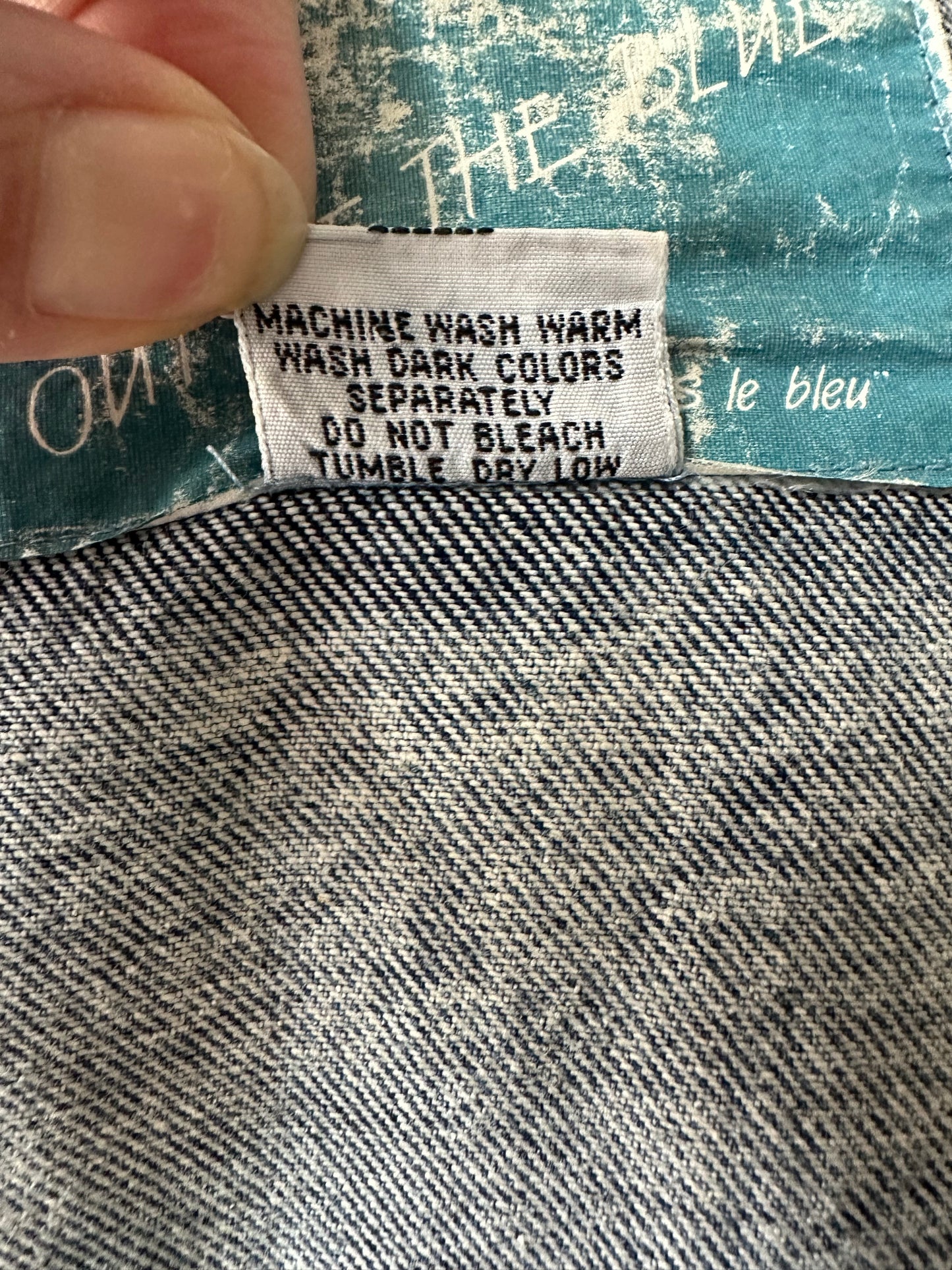 80s/90s Out of the Blue denim toggle coat
