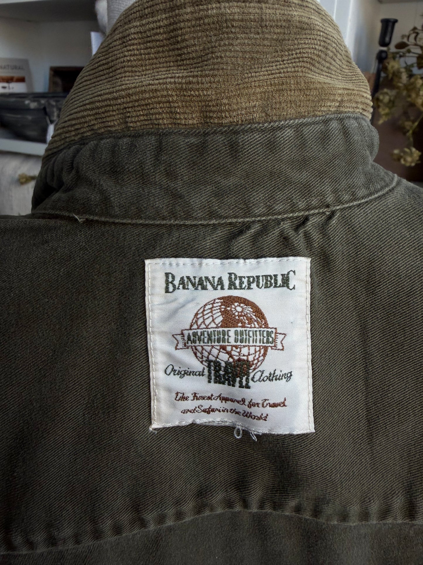 80s Banana Republic green button down
