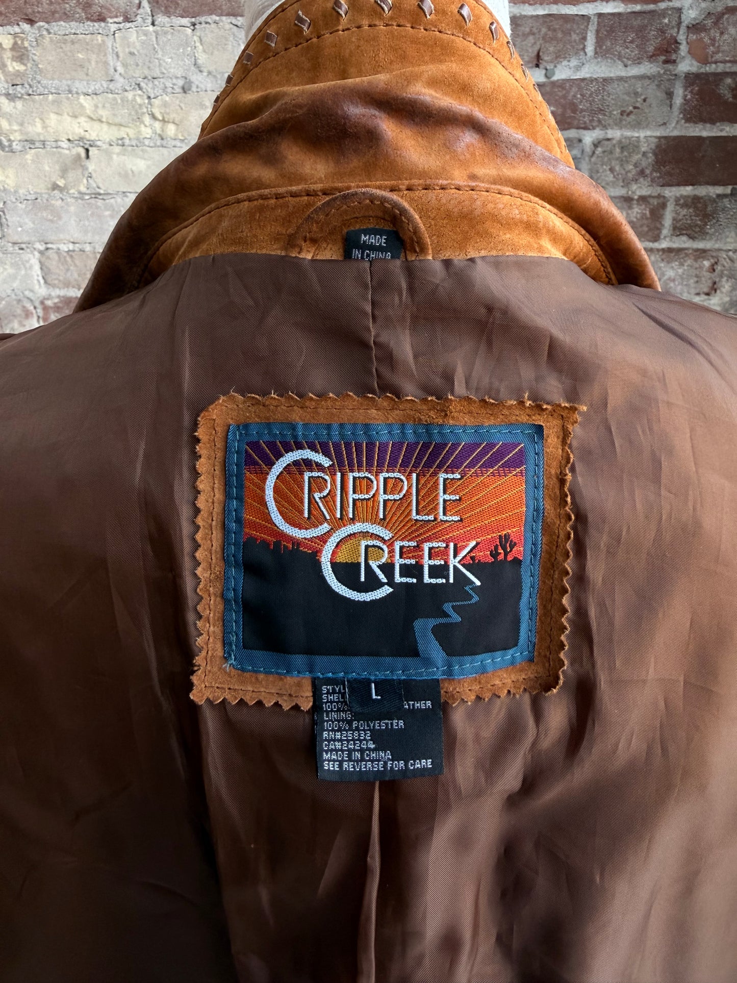 90s Cripple Creek suede fringe jacket
