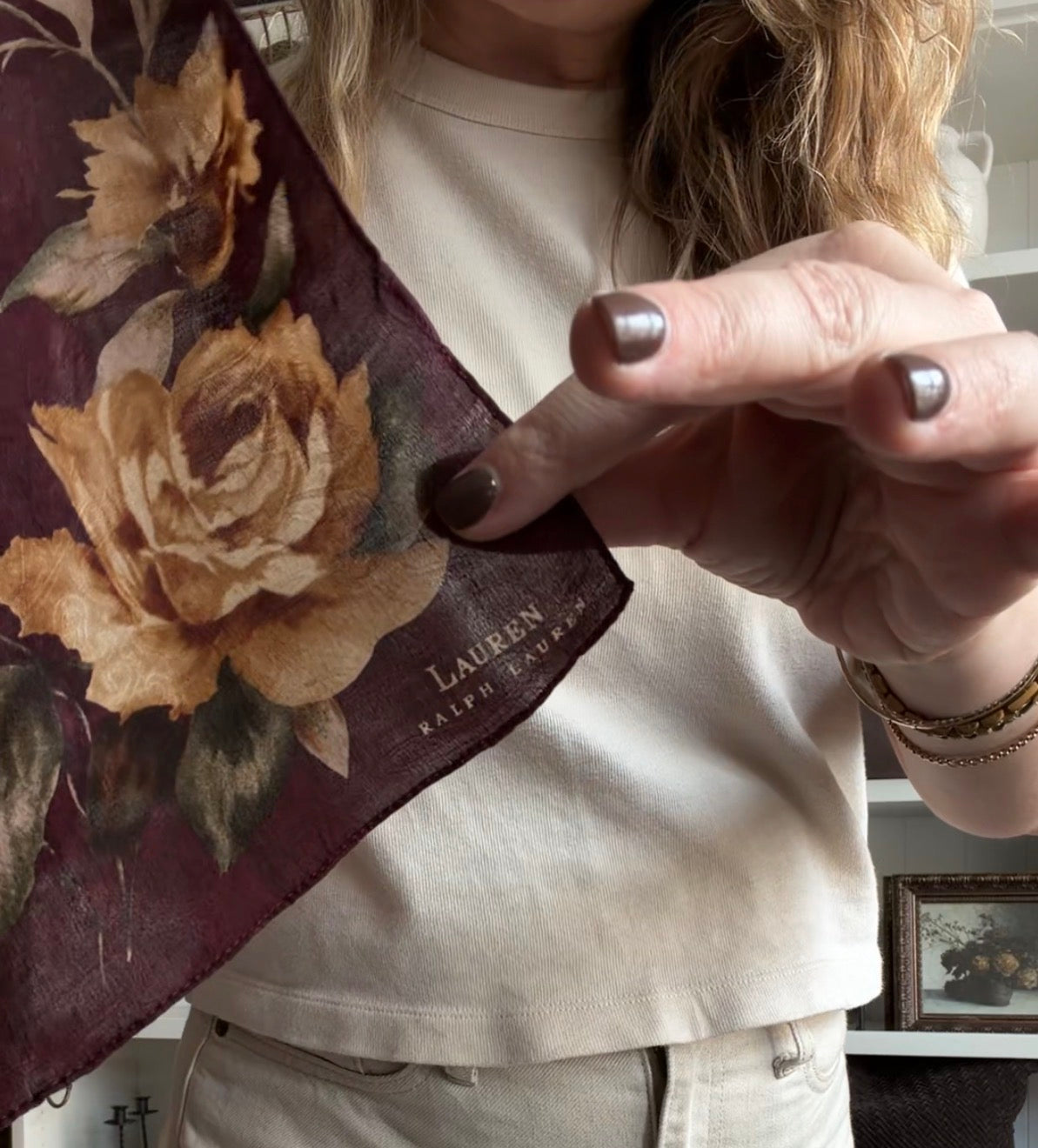 90s Lauren Ralph Lauren silk scarf