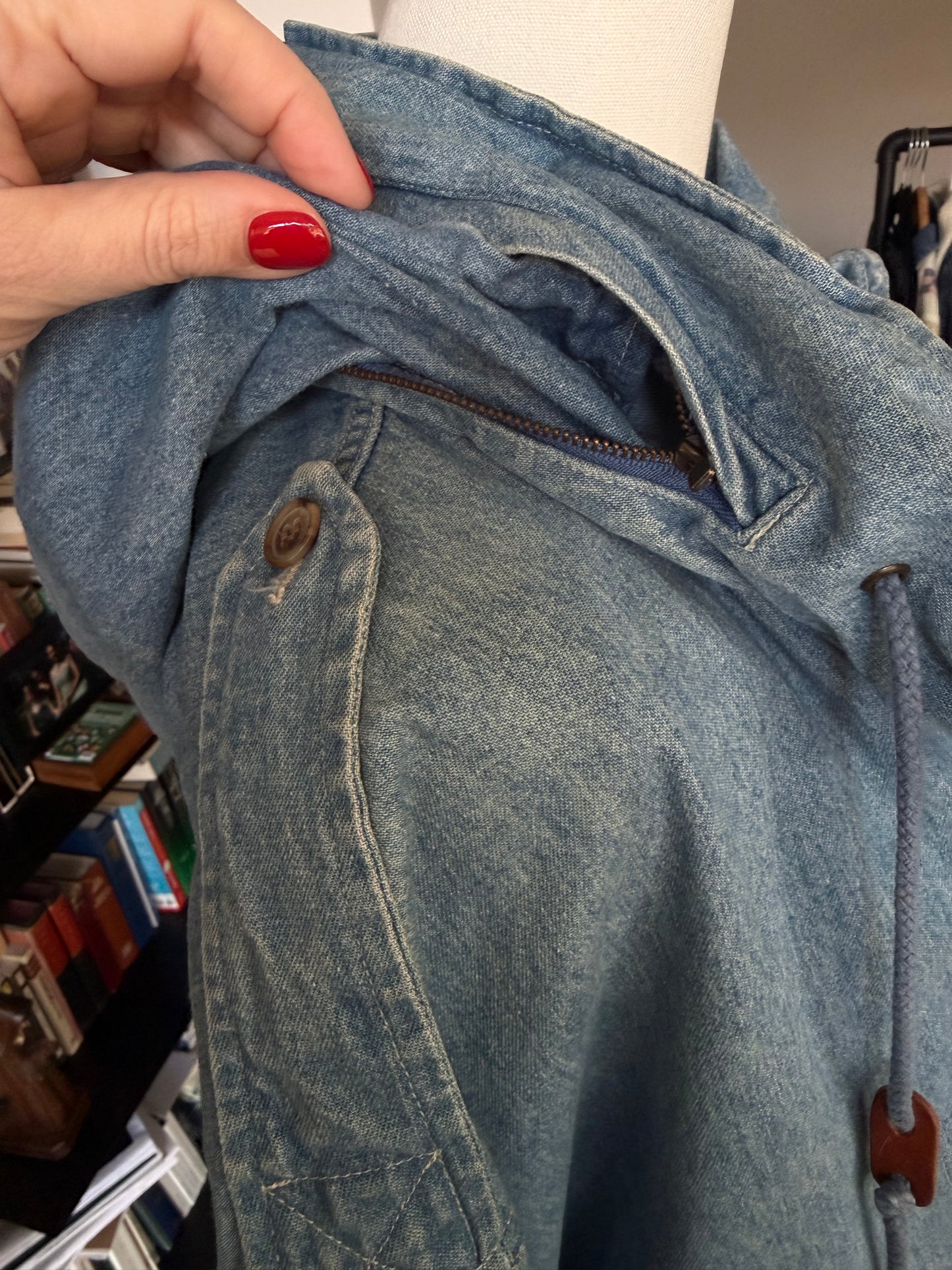 90s Banana Republic denim bomber jacket