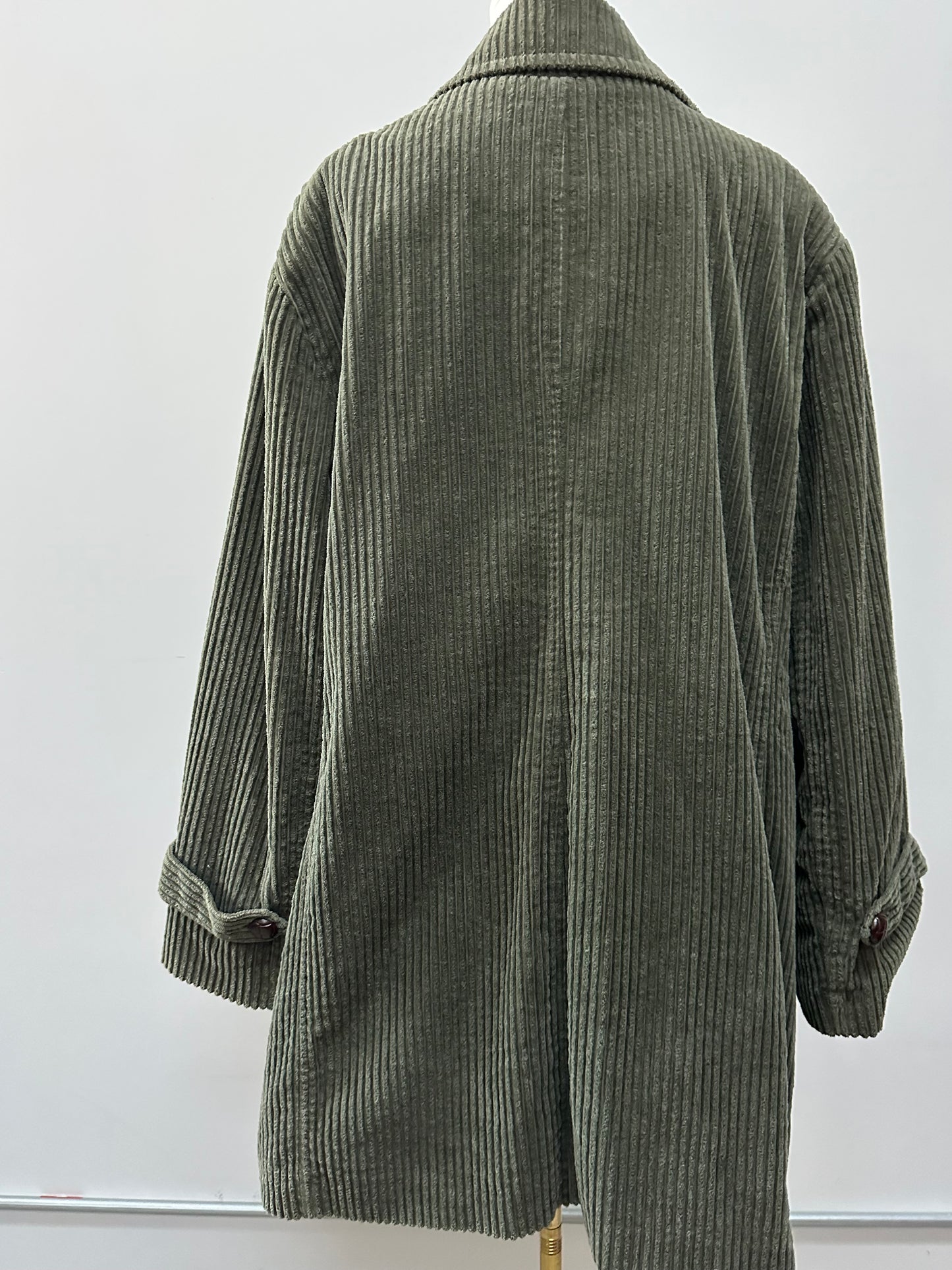 90s Newport News olive green corduroy pea coat