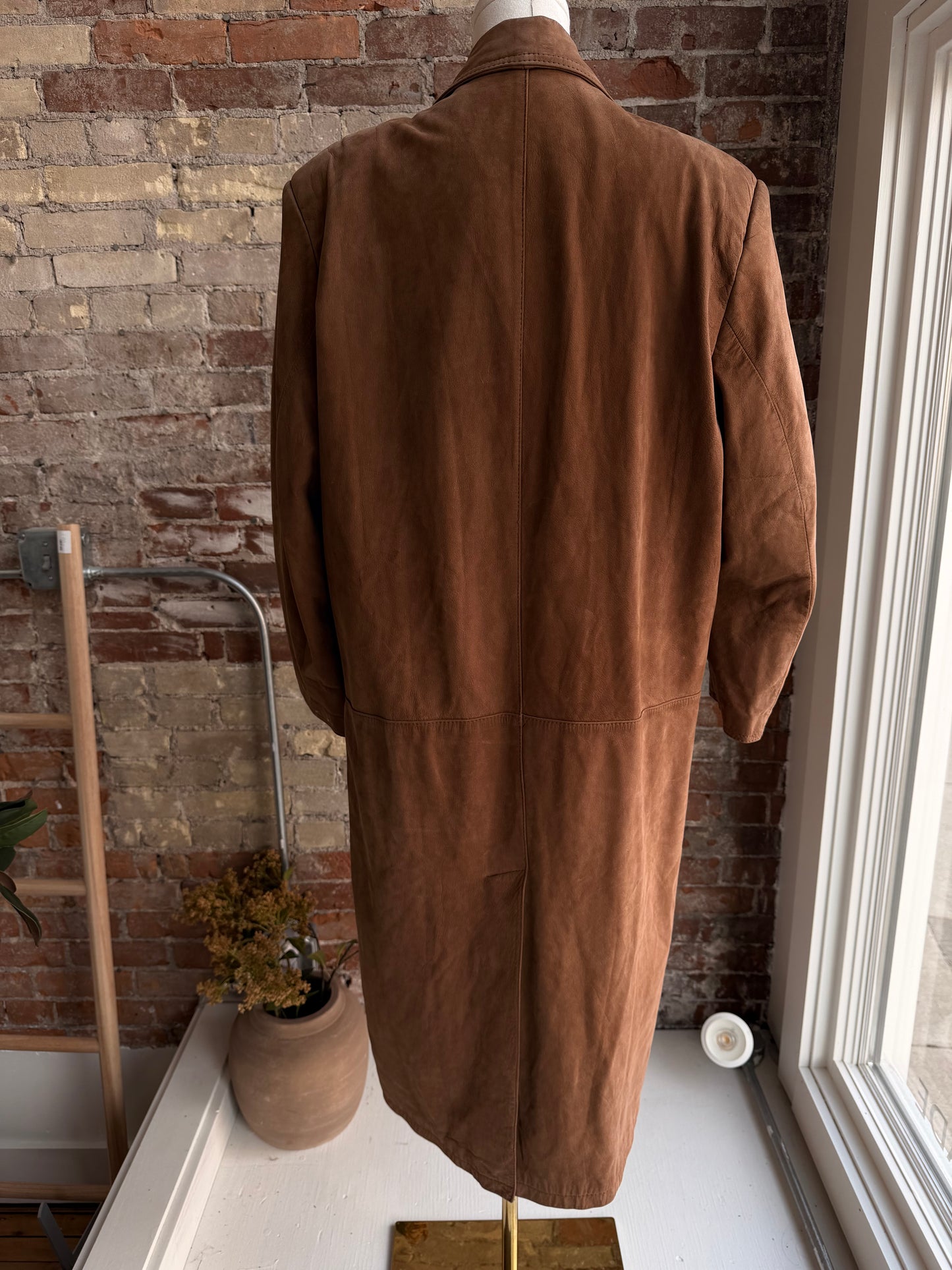 80s GIII leather trench. Made in Korea