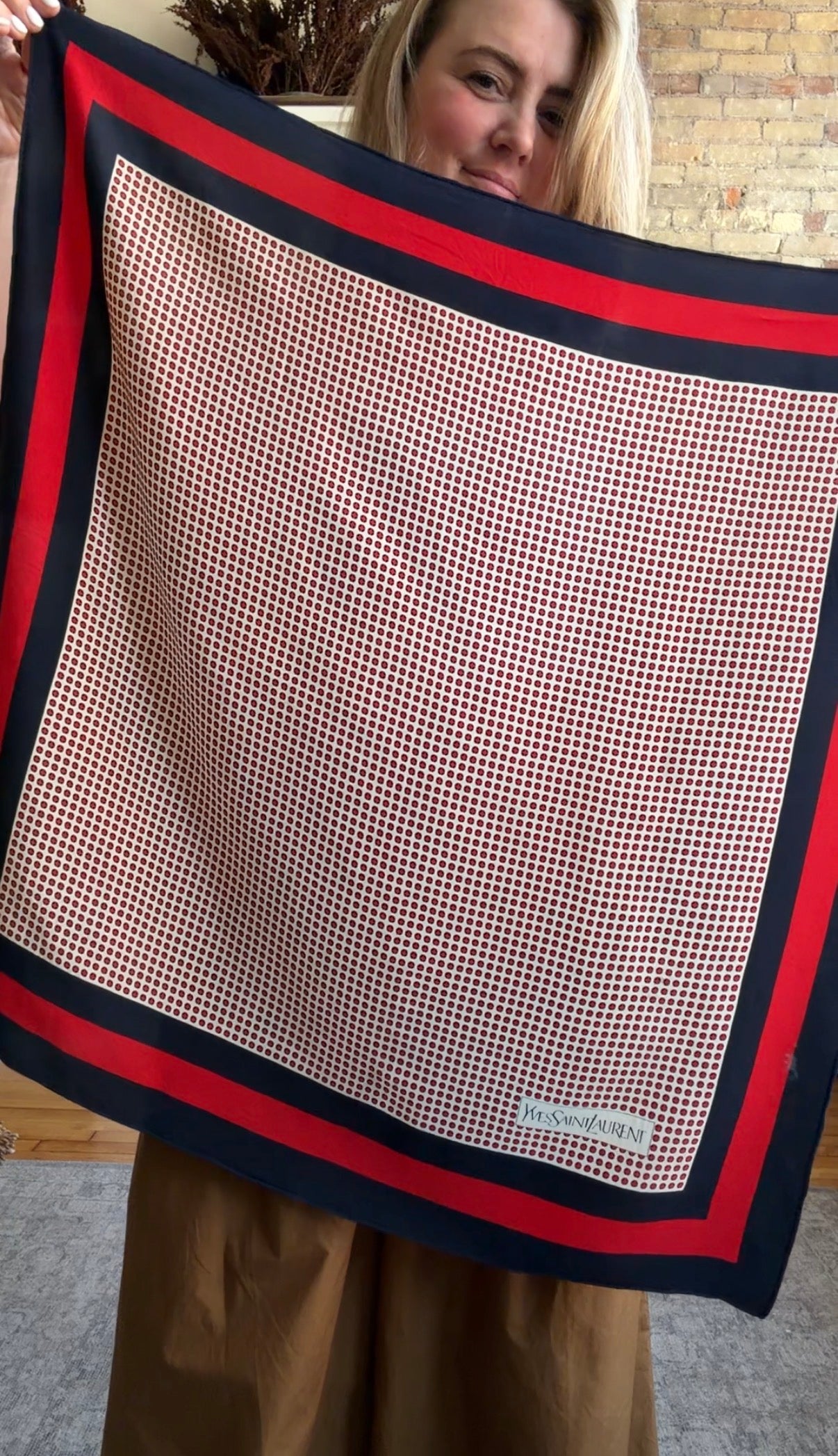 #12 Vintage Yves Saint Laurent silk scarf