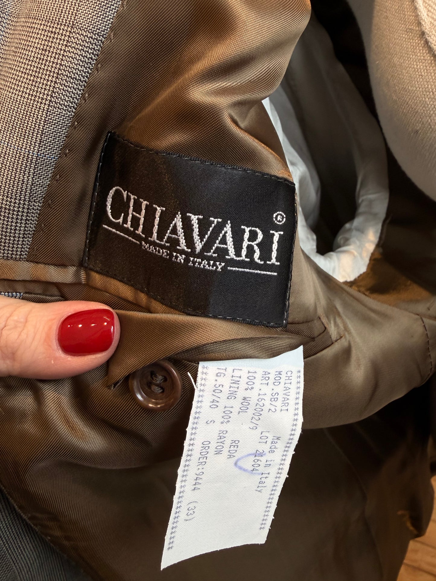 90s Chiavari light weight wool blazer. Made in Italy