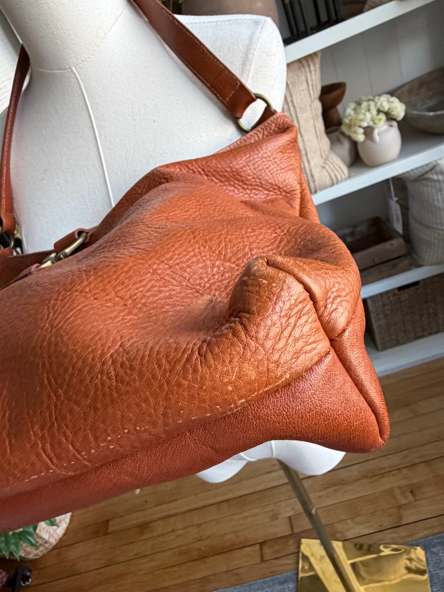 90s Lauren by Ralph Lauren leather shoulder bag