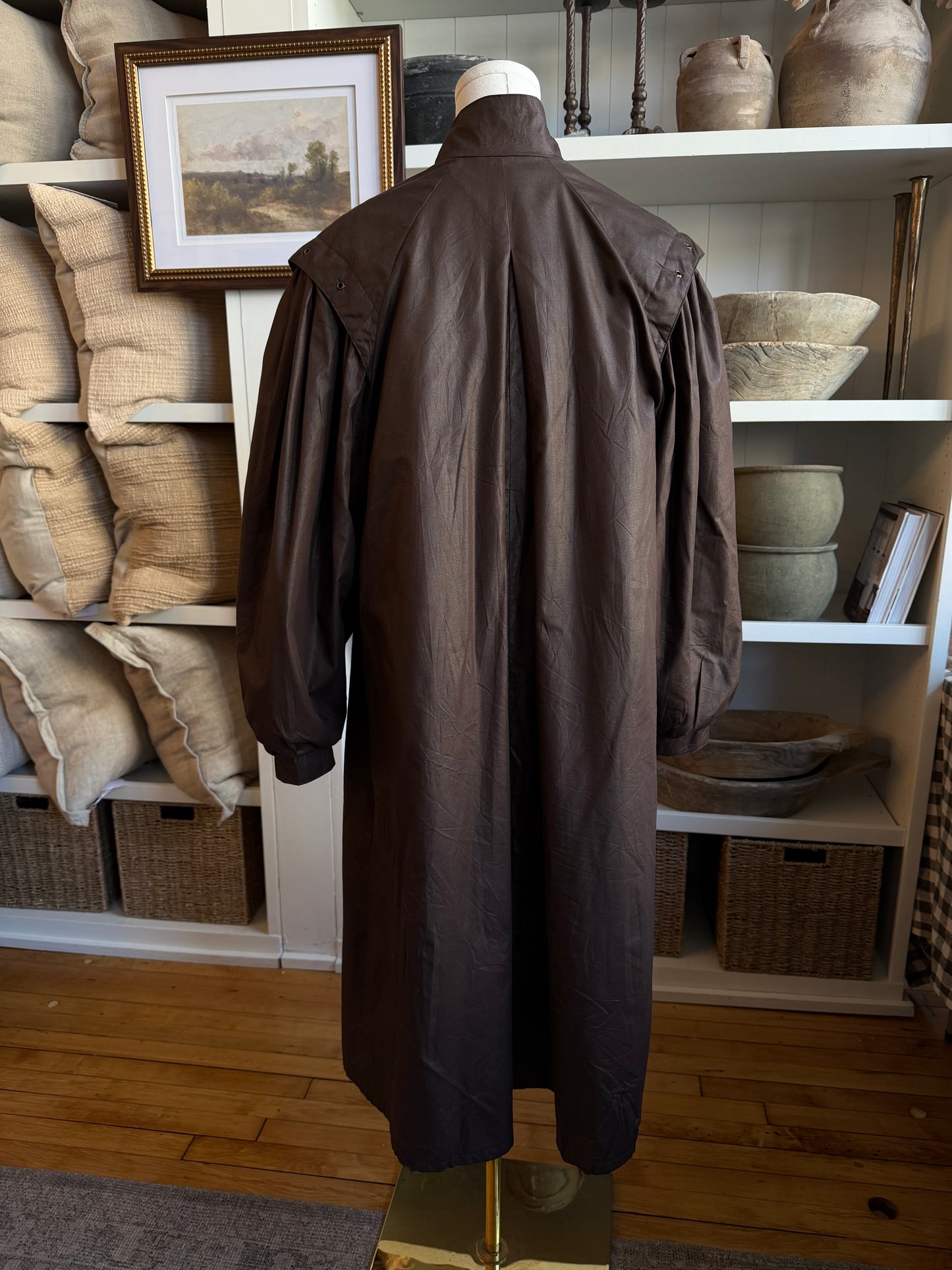 Vintage brown A line light weight coat #17