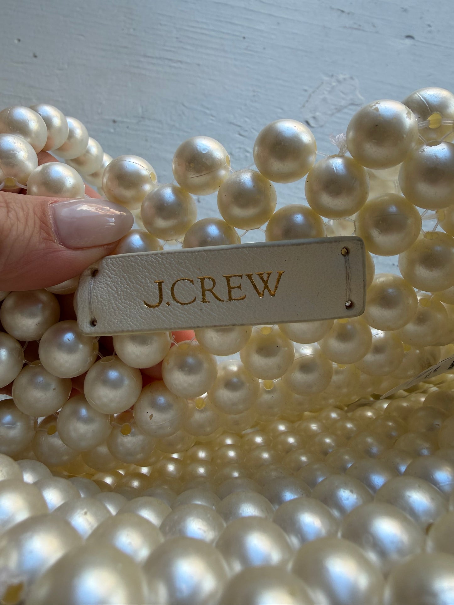 JCrew faux pearl mini bag. New with tags