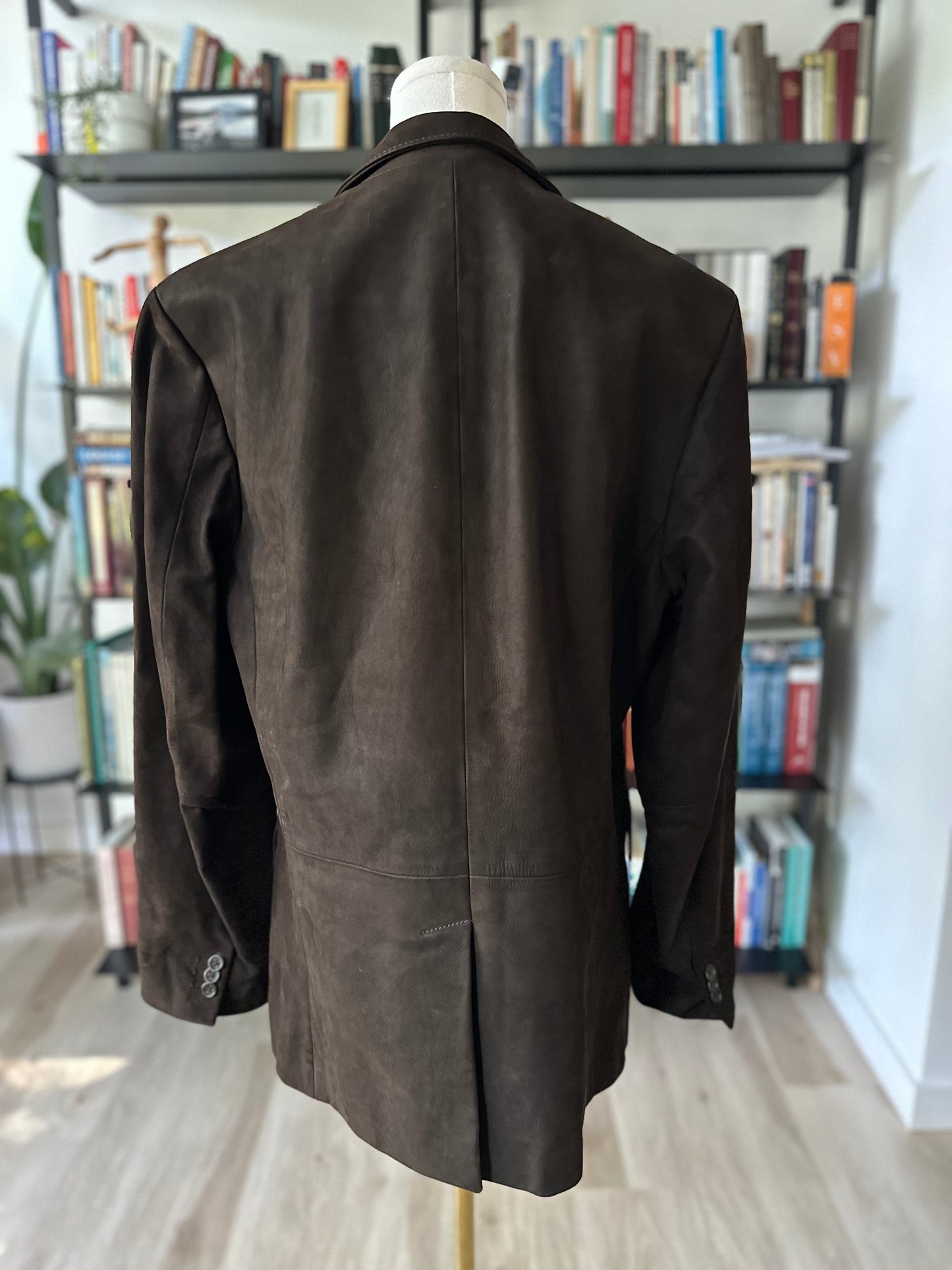 90s/00s Banana Republic brown  leather blazer
