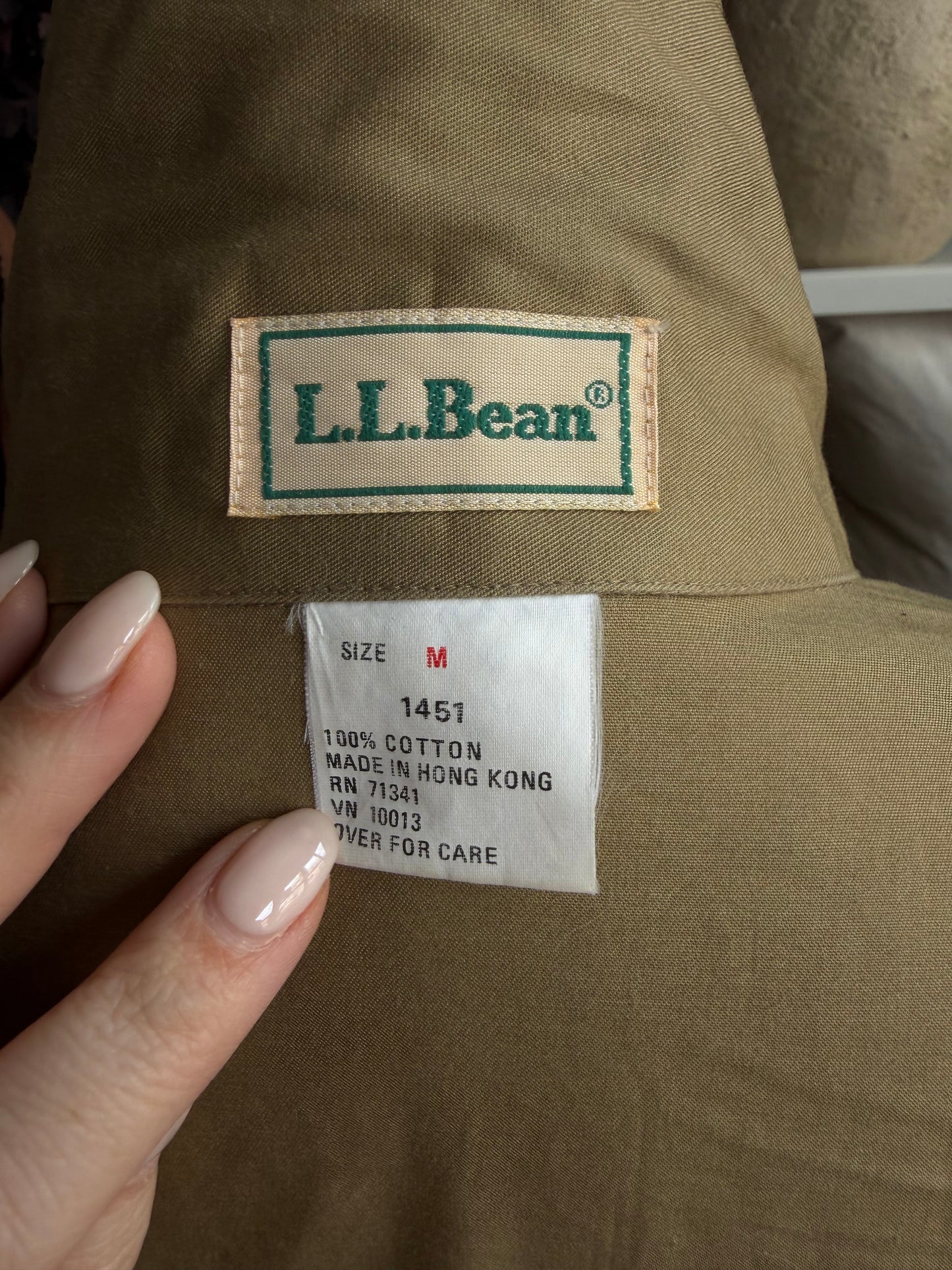 80s LL Bean light weight hunting jacket. Made in the USA. Fits XS-M