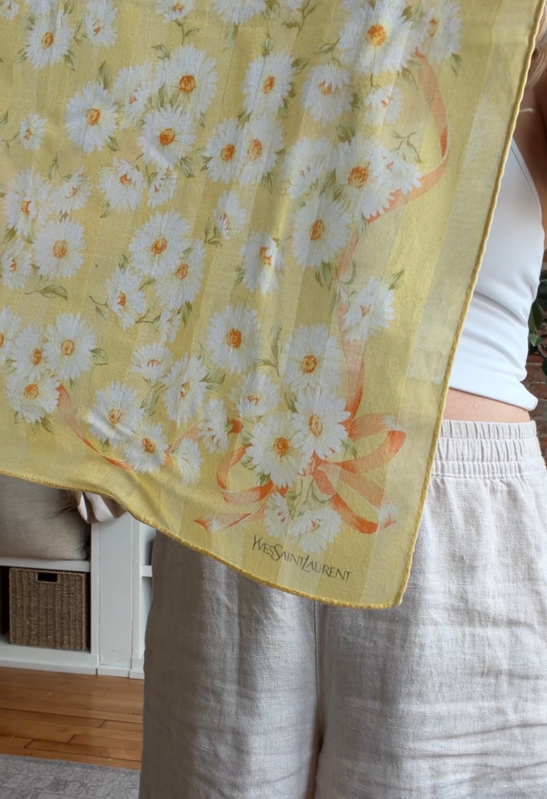 #5 Vintage Yves Saint Laurent cotton scarf