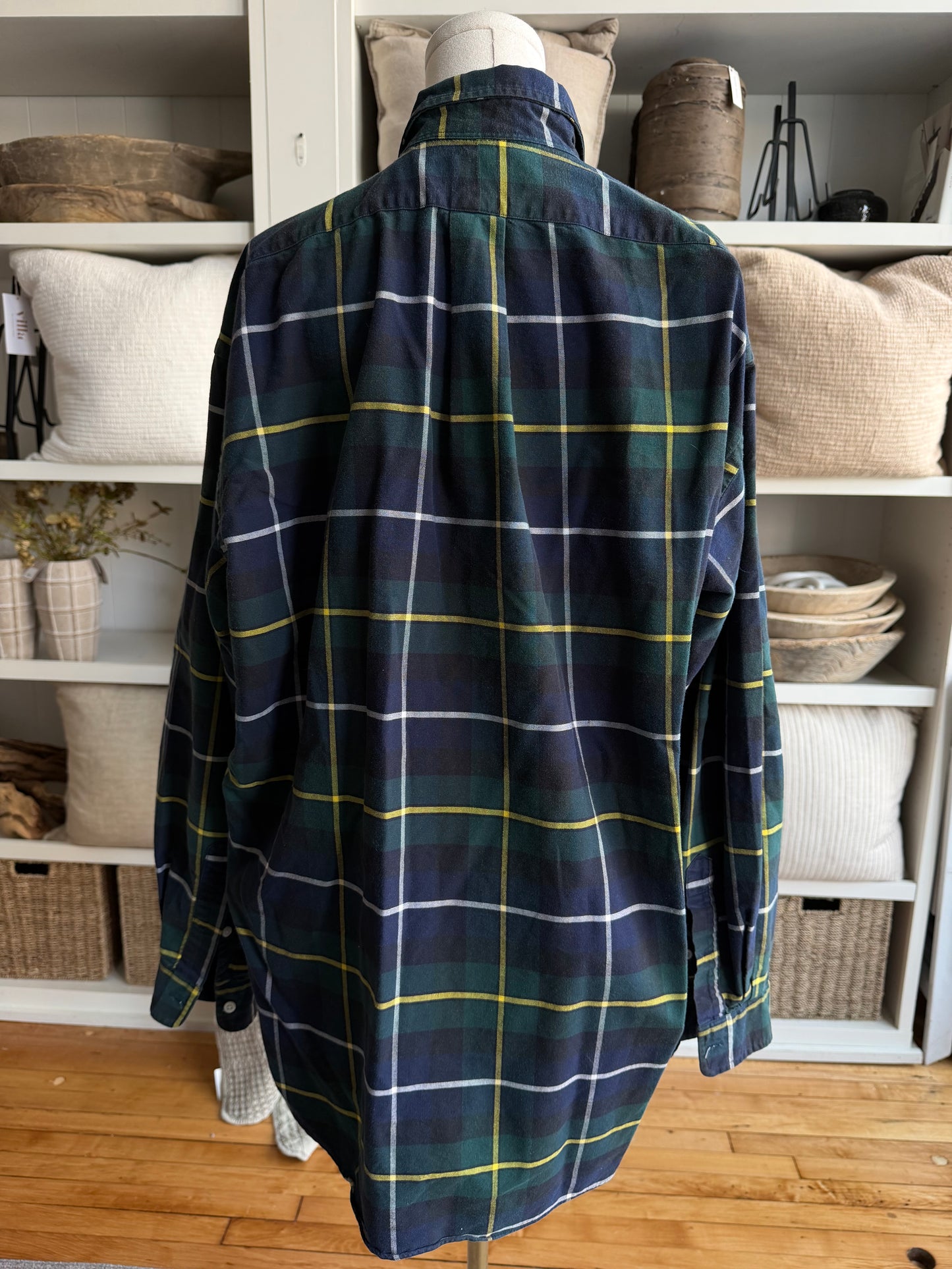 90s Ralph Lauren navy plaid button down