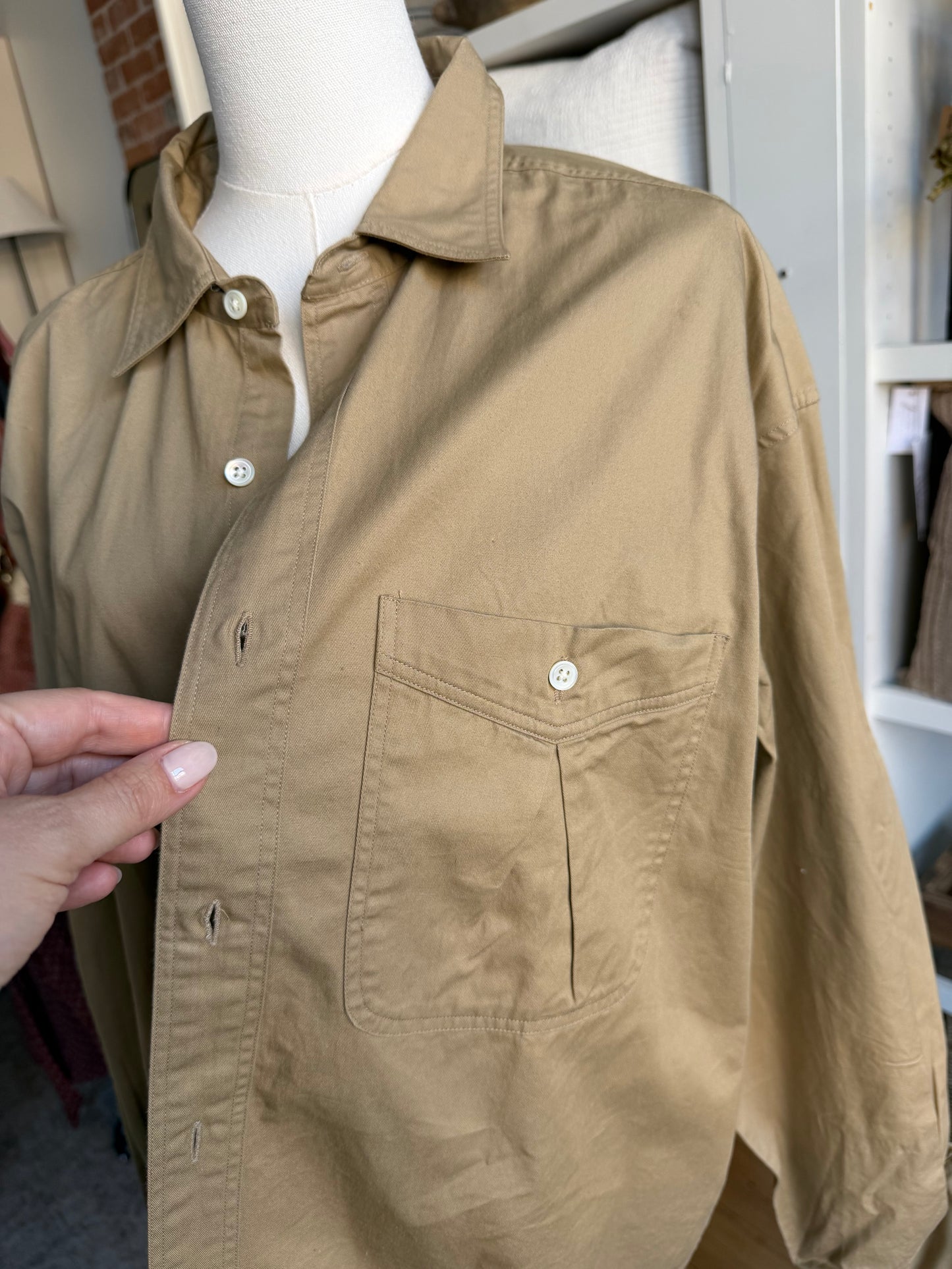 80s Banana Republic khaki button down