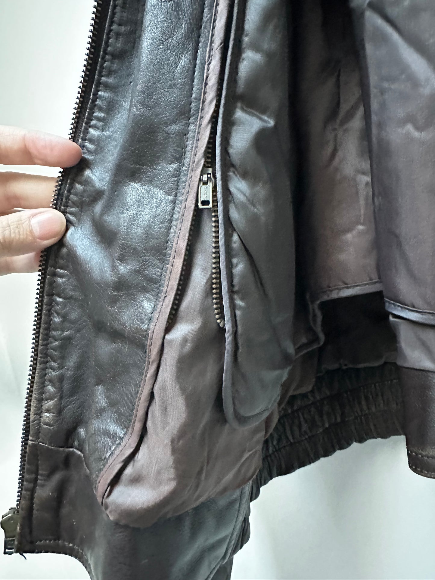 Vintage Byrnes & Baker leather bomber