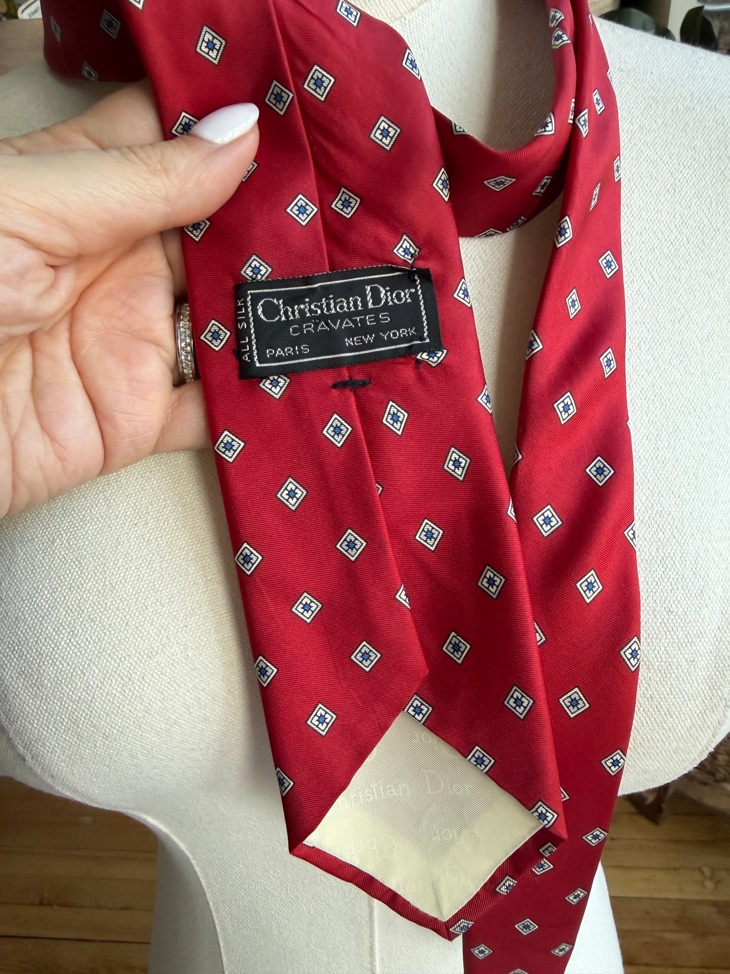 80s Christian Dior silk tie