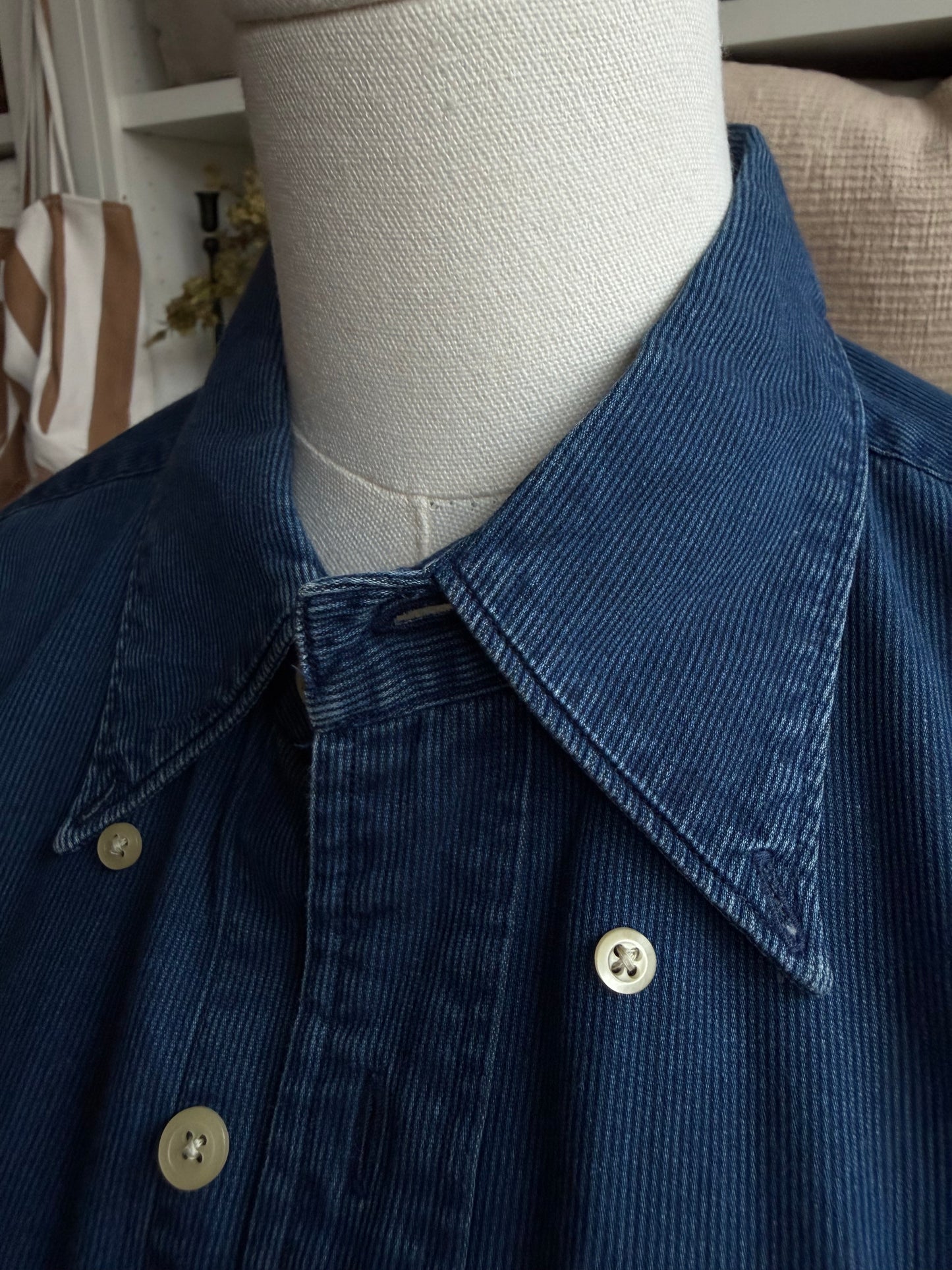 90s Nautica denim corduroy button down