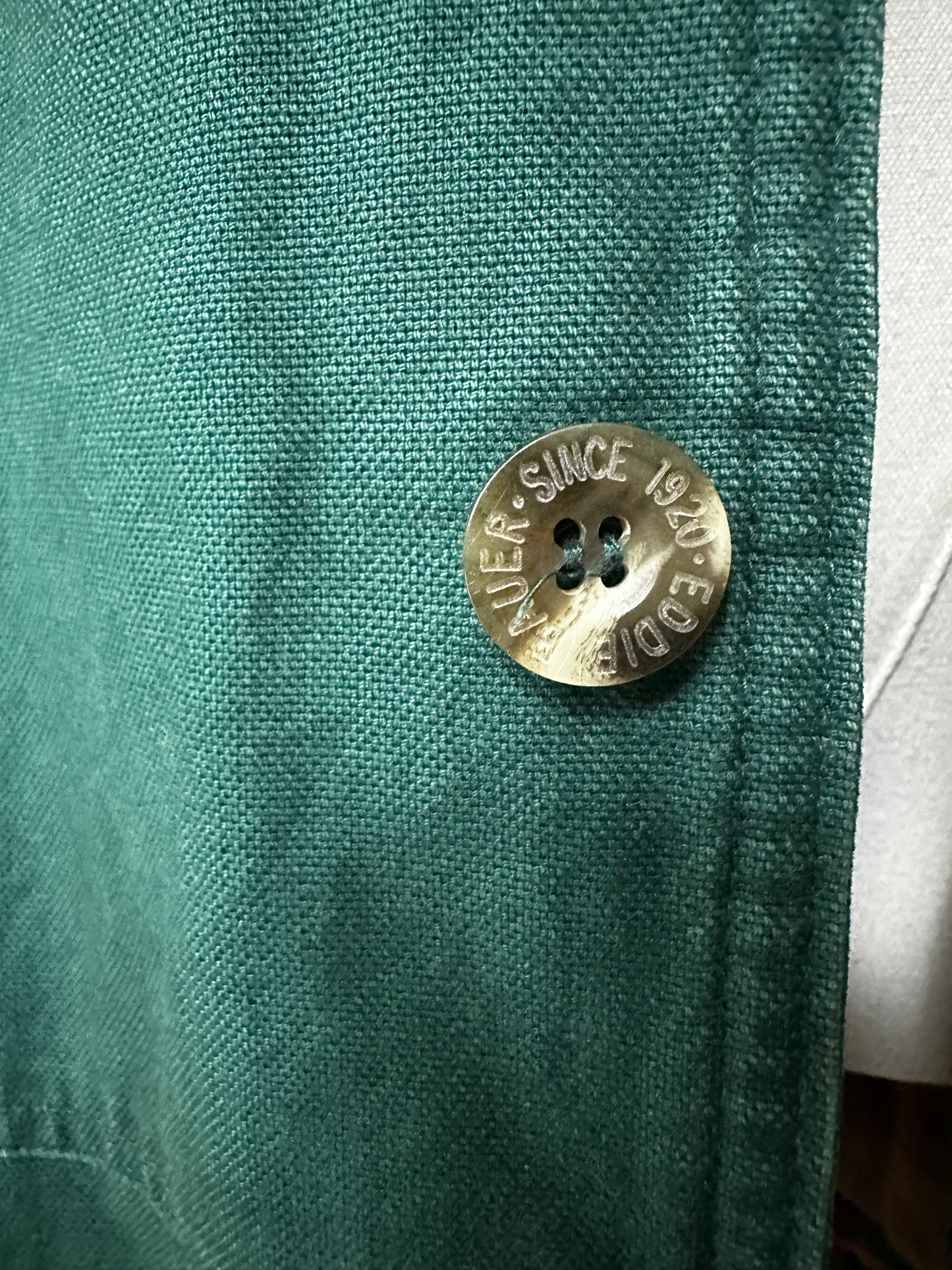 90s Eddie Bauer green barn coat with removable goose down liner. Made in Korea
