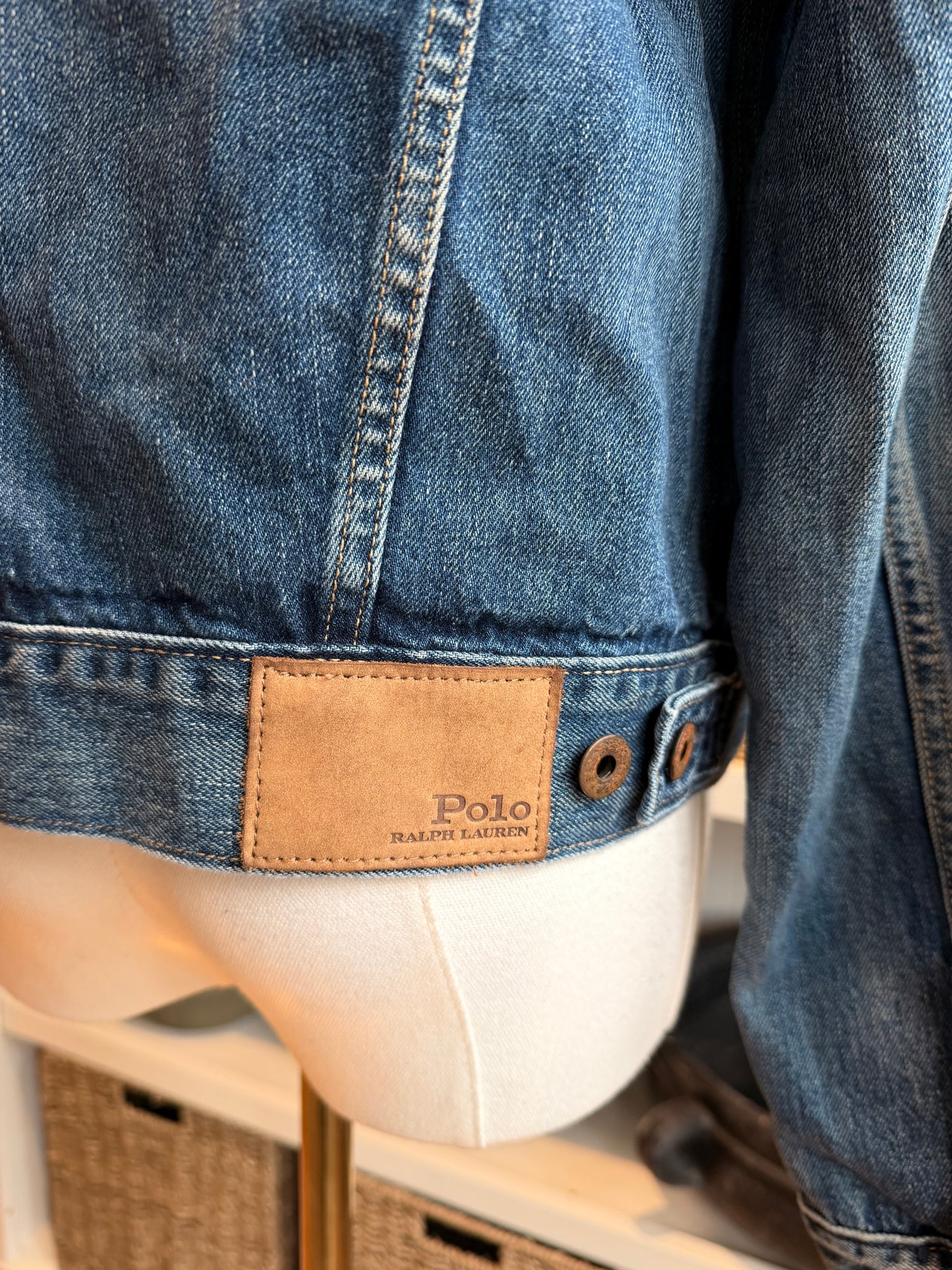 00s Polo Ralph Lauren denim jacket with bandana detail