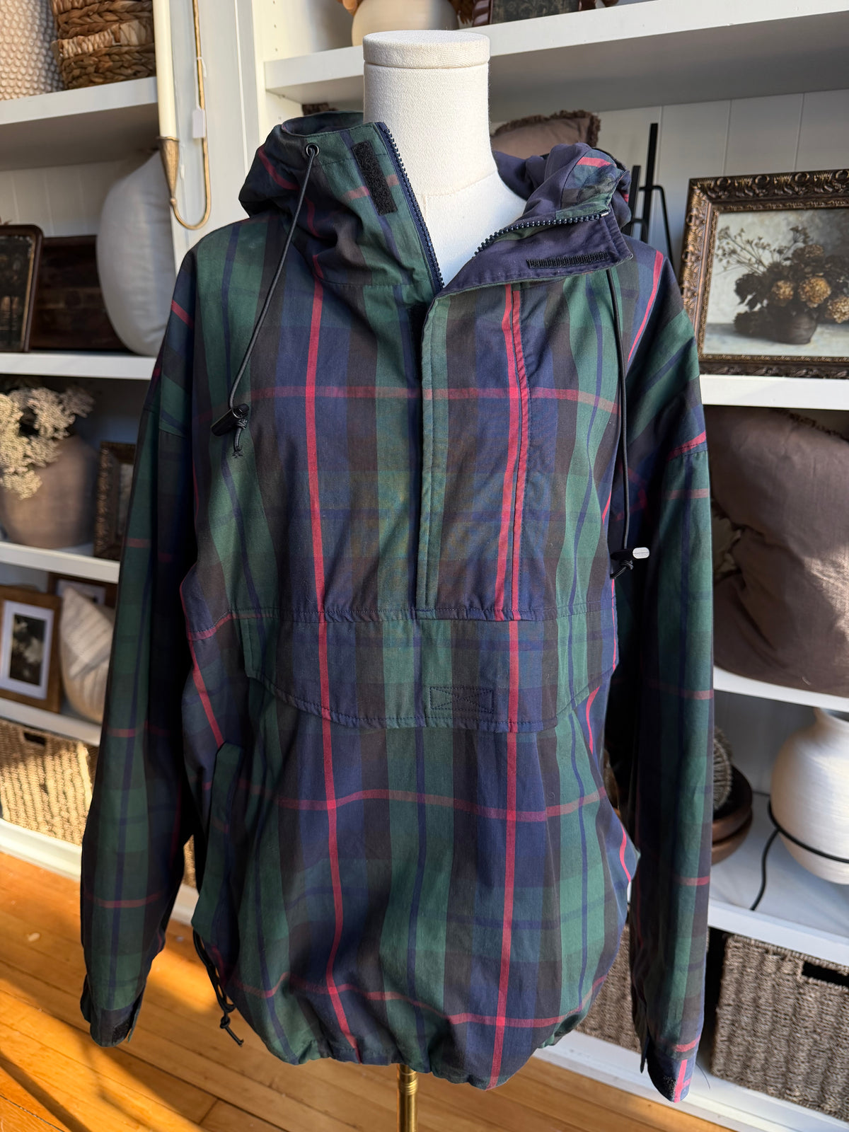 90s Gap plaid anorak parka