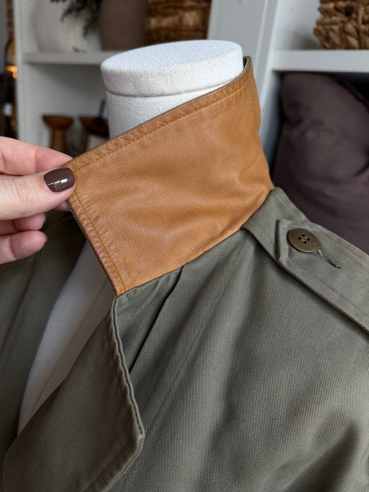 90s Together! green military inspired trench. Fits S-L