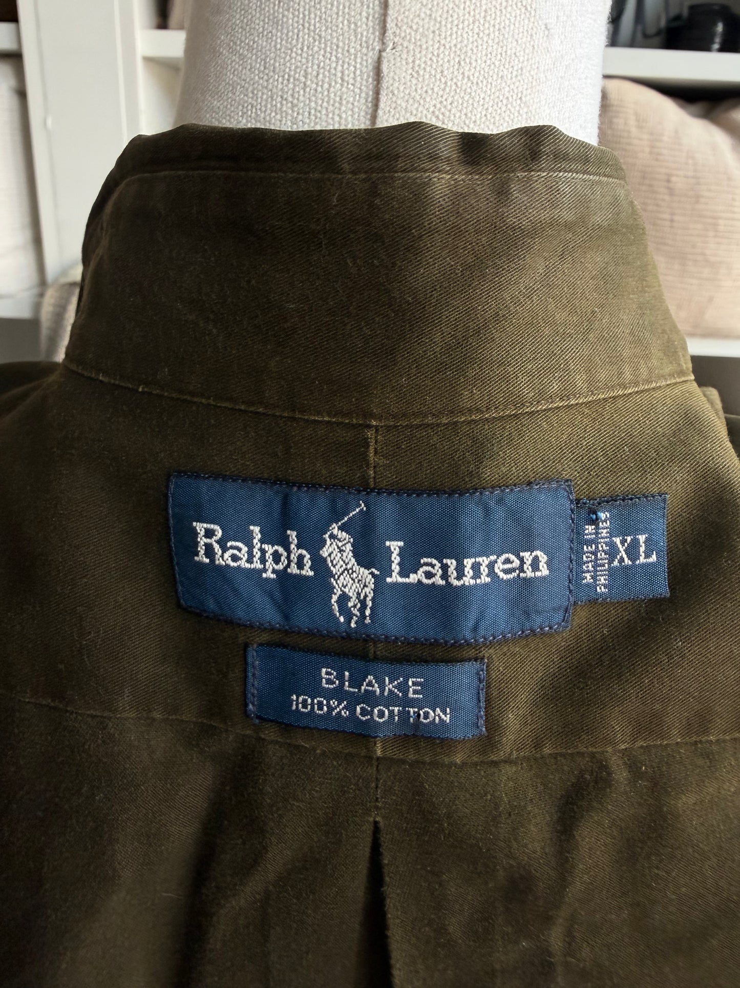 90s Ralph Lauren Olive button down