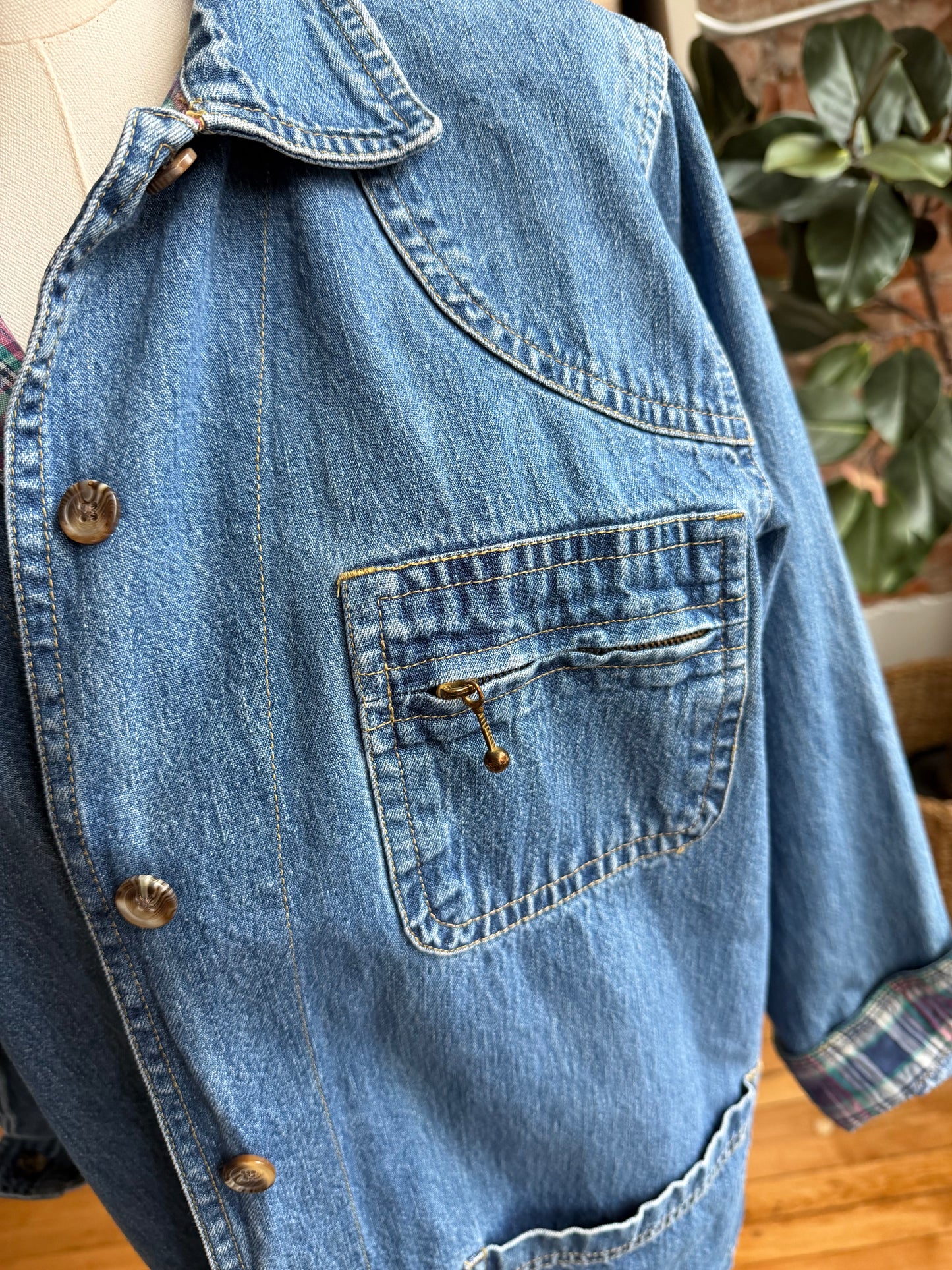 90s Cabin Creek light weight denim chore coat
