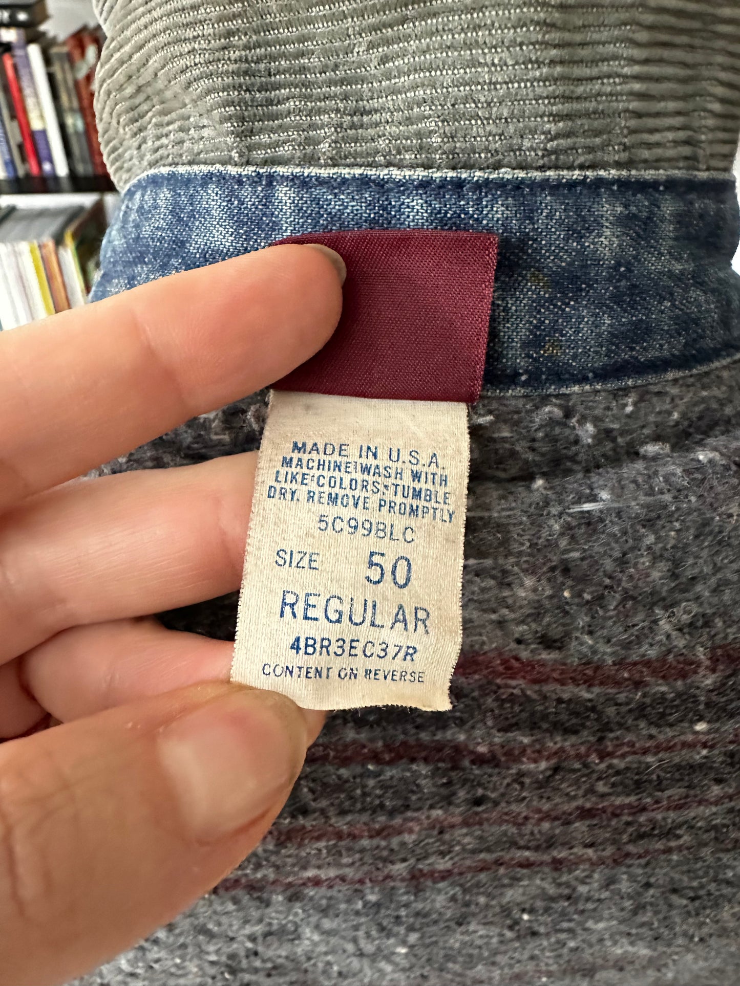 80s Big Ben denim blanket lined chore coat. Made in the USA