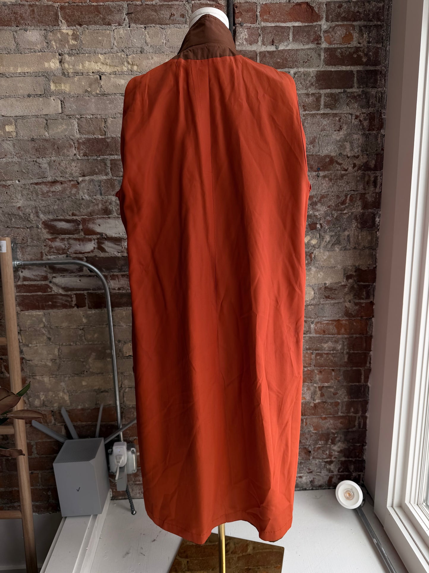 60s/70s Drizzle brown light weight trench. Made in USA