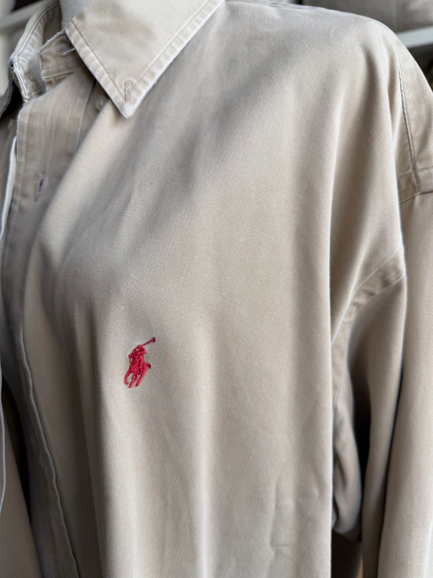 90s Ralph Lauren tan button down