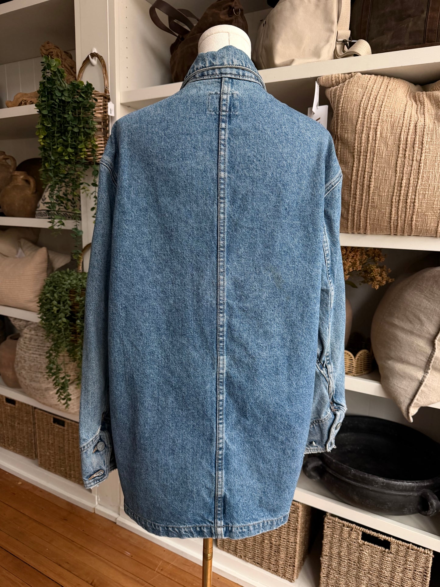 90s Calvin Klein denim chore coat. Made in the USA