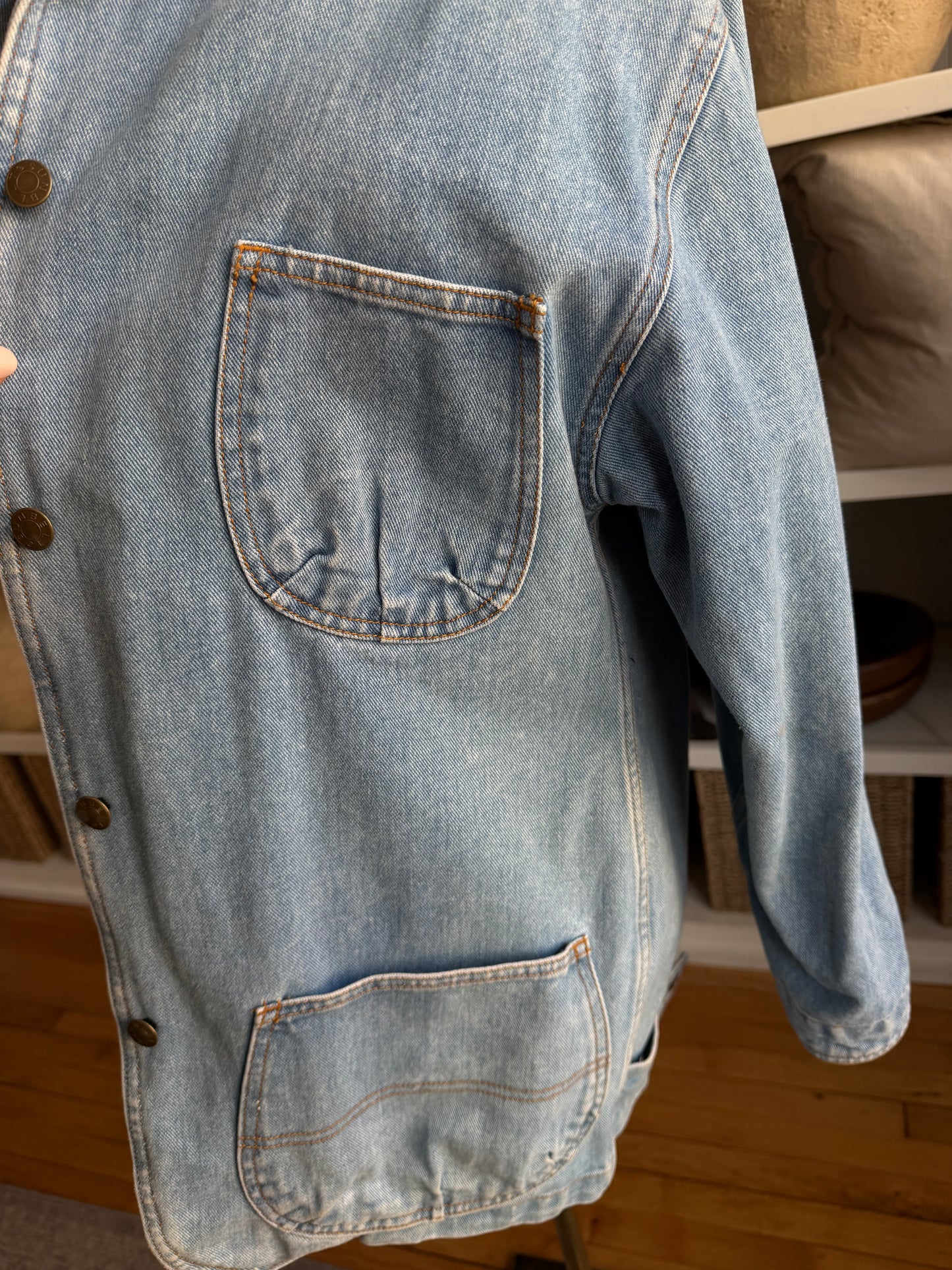 90s Sun Belt Denim chore coat. Fits XS-M