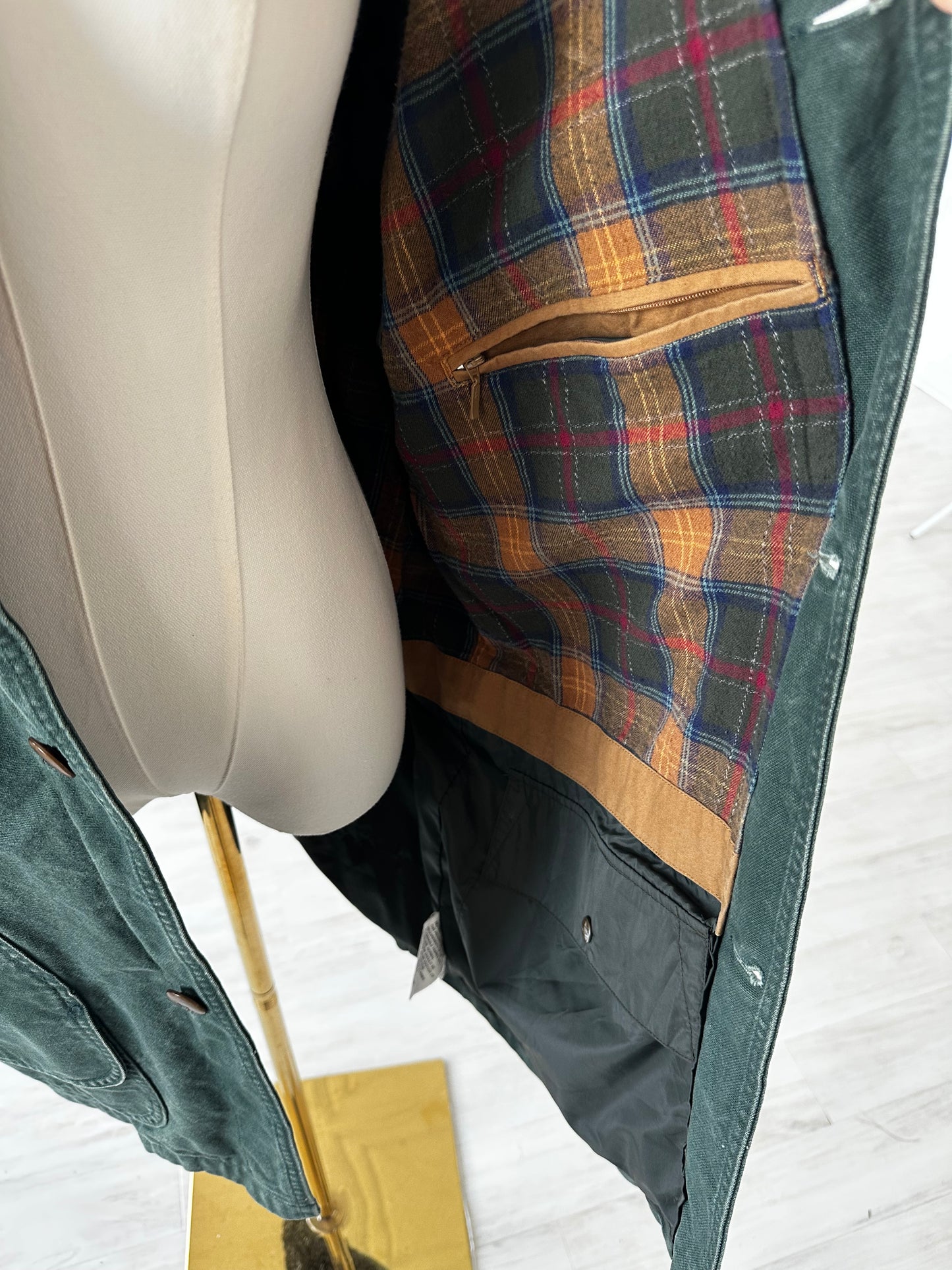 90s LL Bean green barn coat