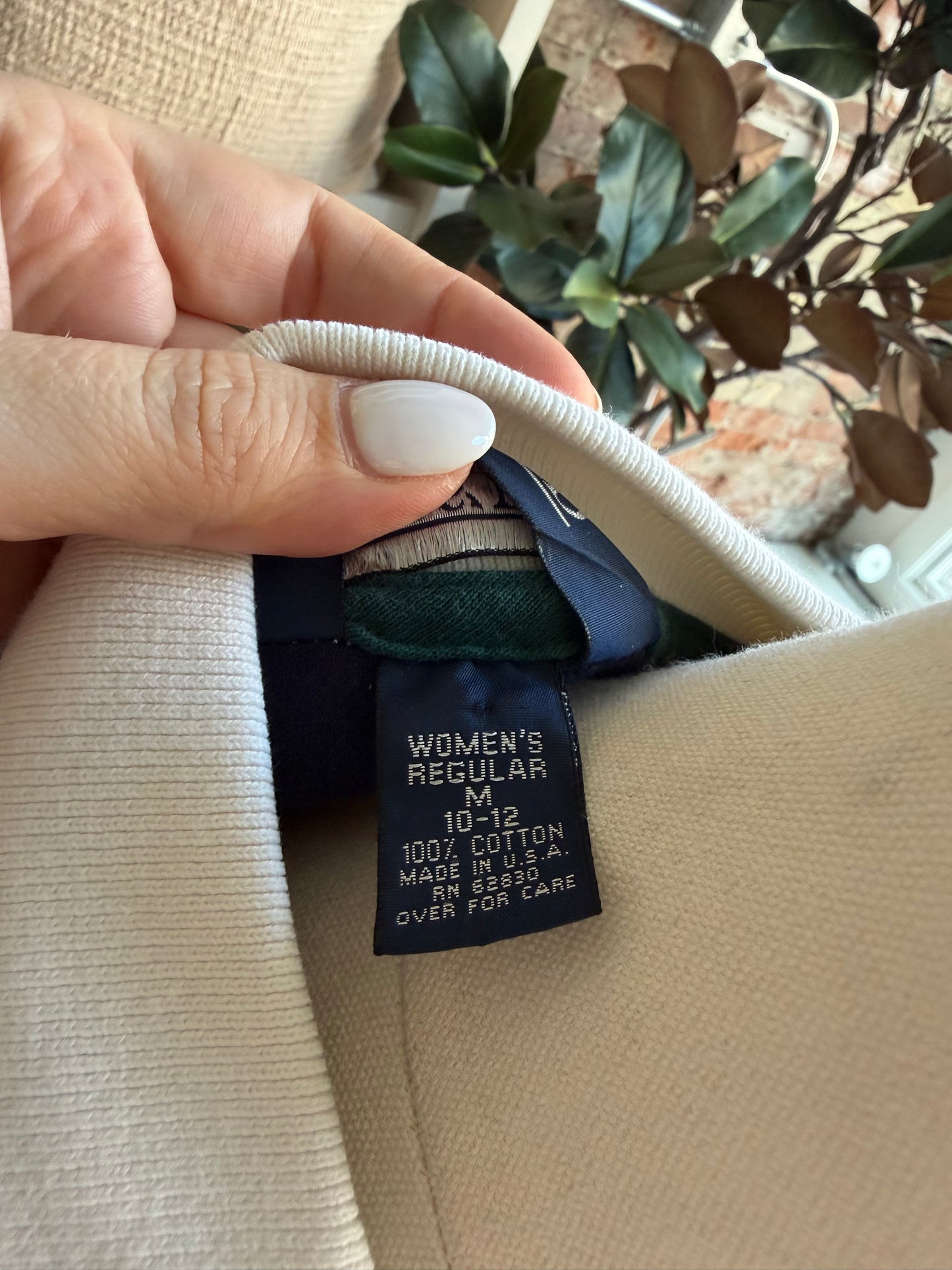 80s Lands End striped polo shirt. Made in the USA