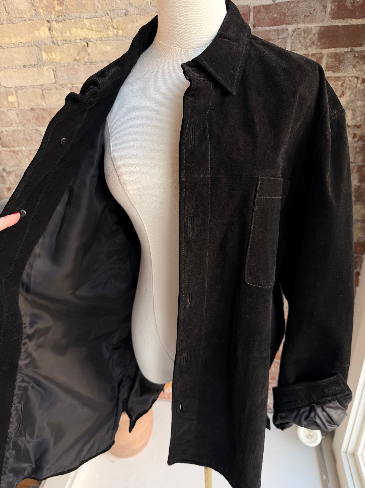 00s J Ferrar black suede jacket