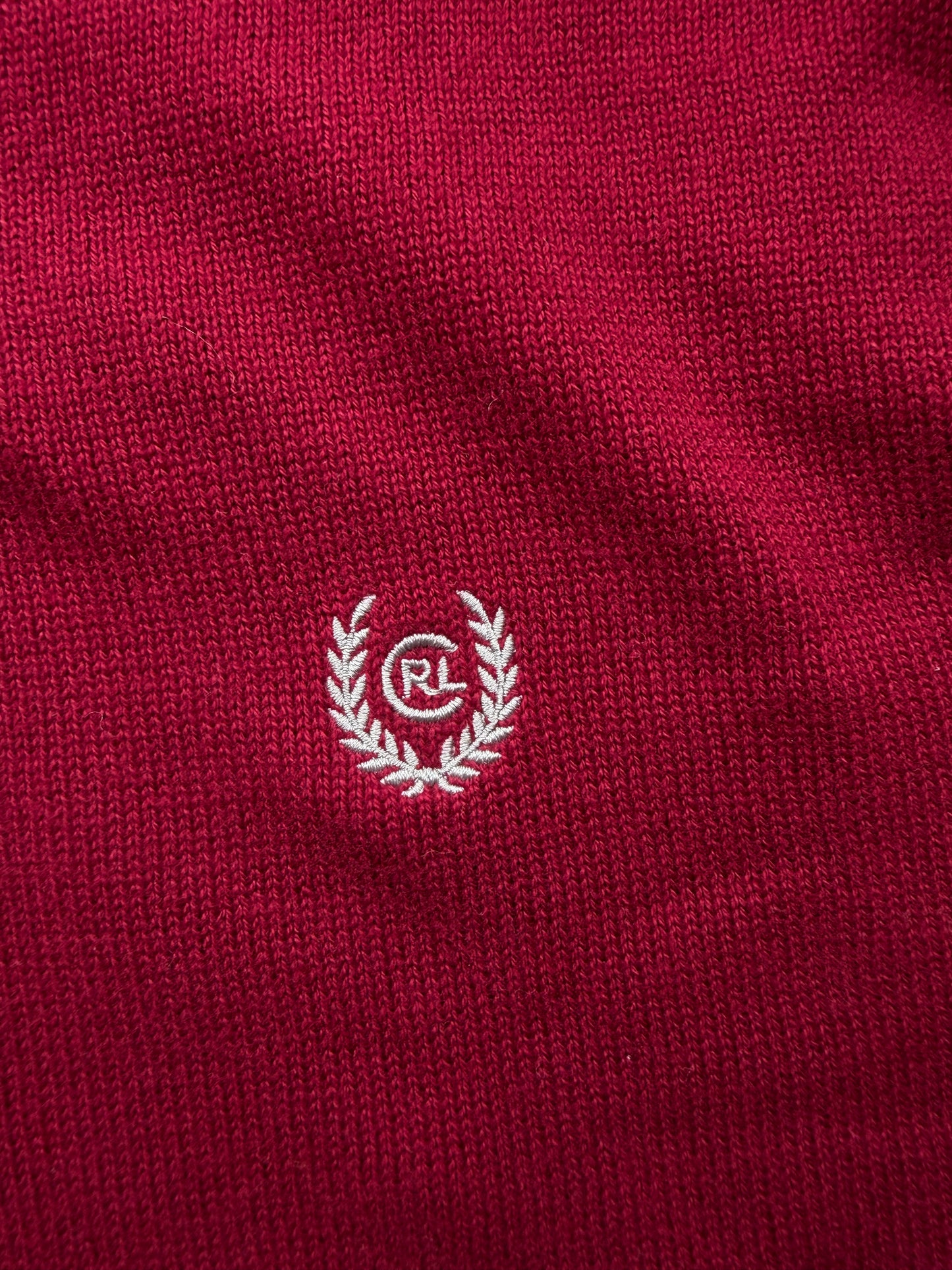 90s Chaps Ralph Lauren maroon cotton sweater