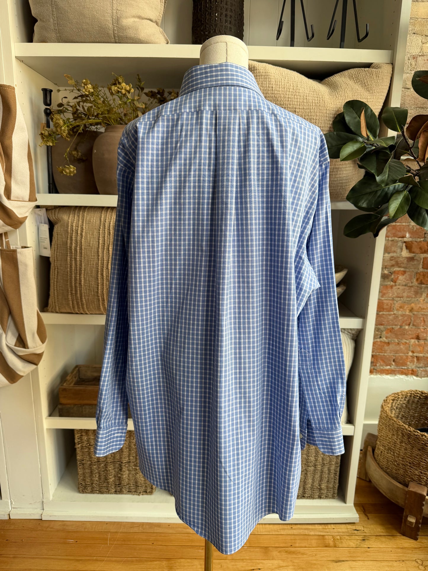 90s Brooks Brothers blue check poplin button down