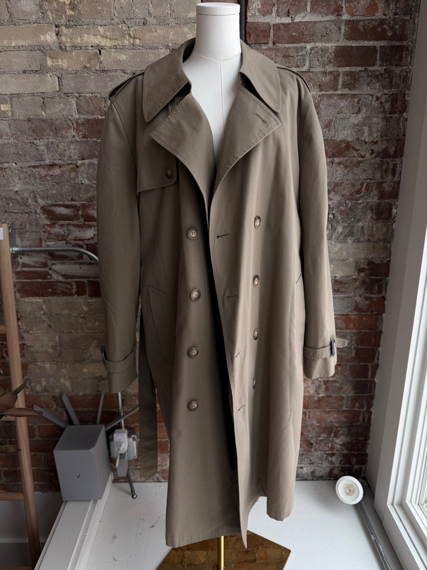 80s/90s Royal Castle short trench with zip out faux fur lining