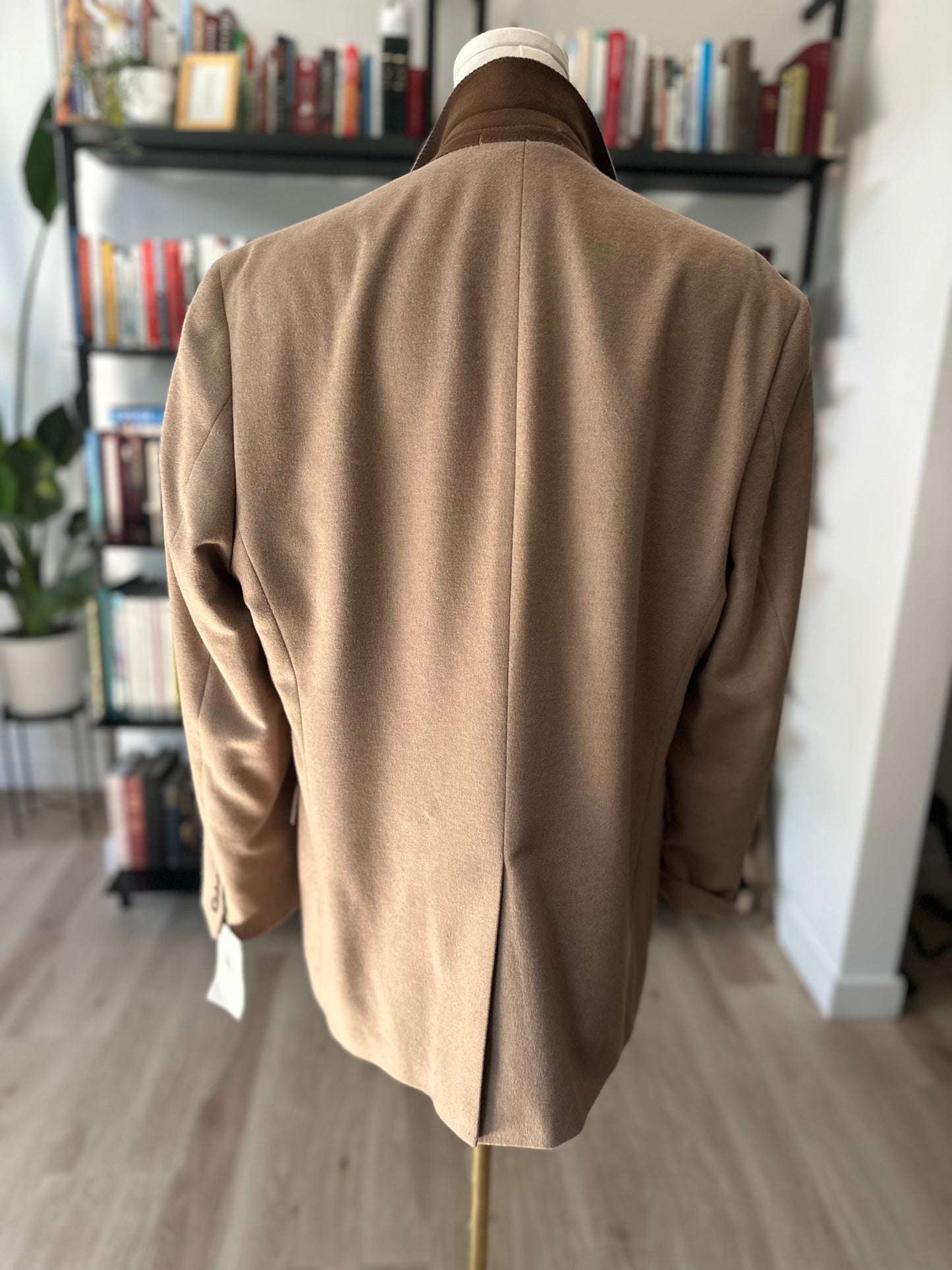90s Lauren by Ralph Lauren wool/silk/cashmere tan blazer. New with tags