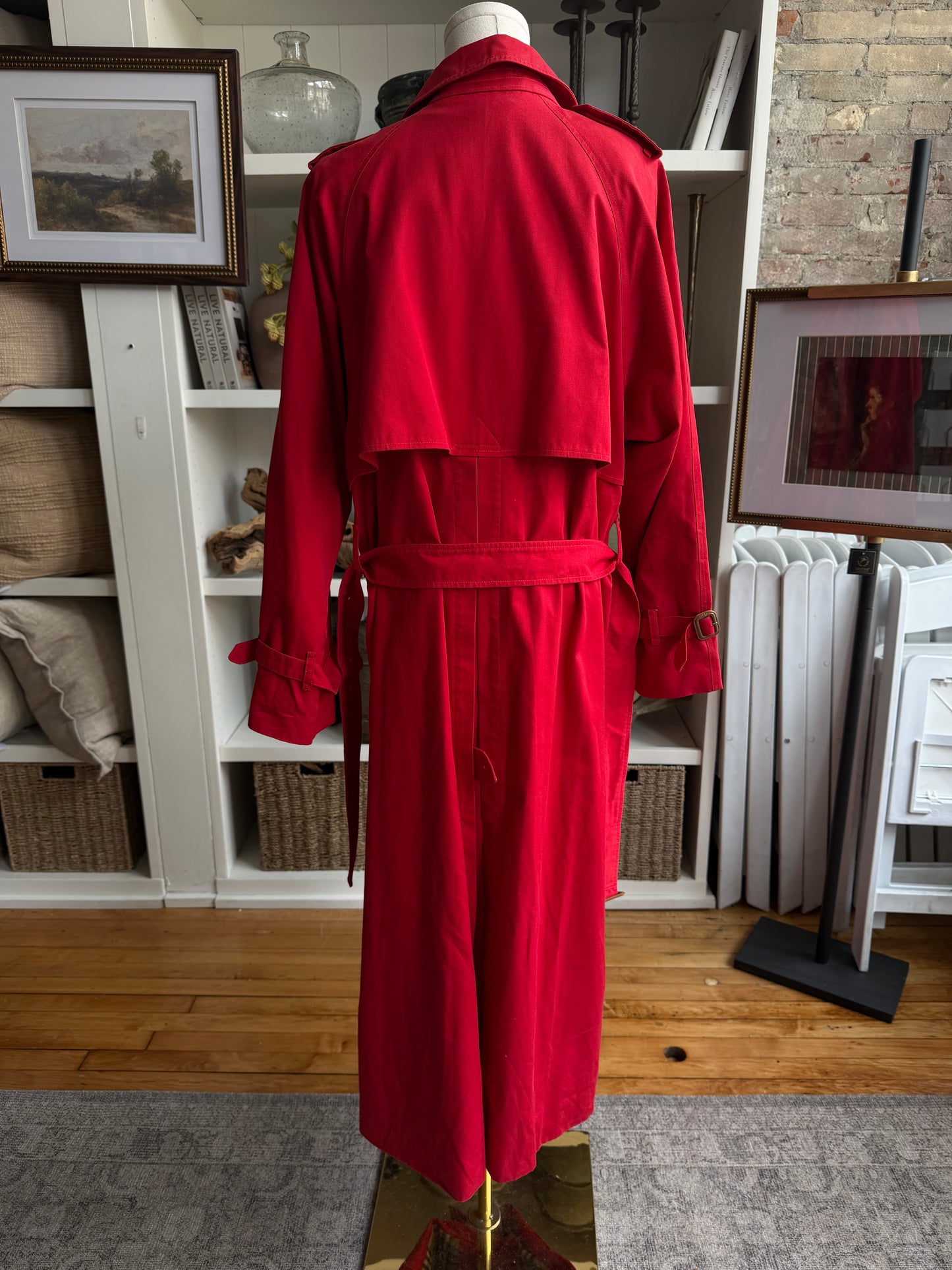 Vintage Burberry red trench
