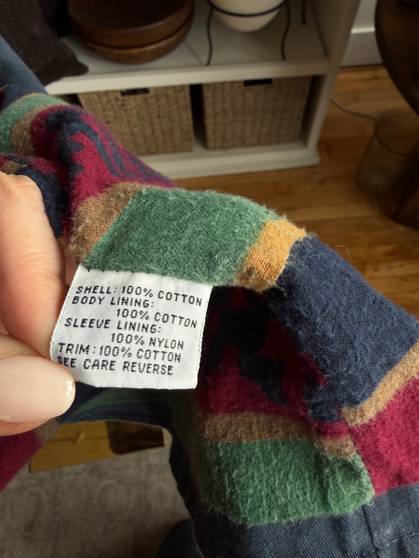 90s Brandon Thomas blue fleece lined barn coat. Fits XS-M