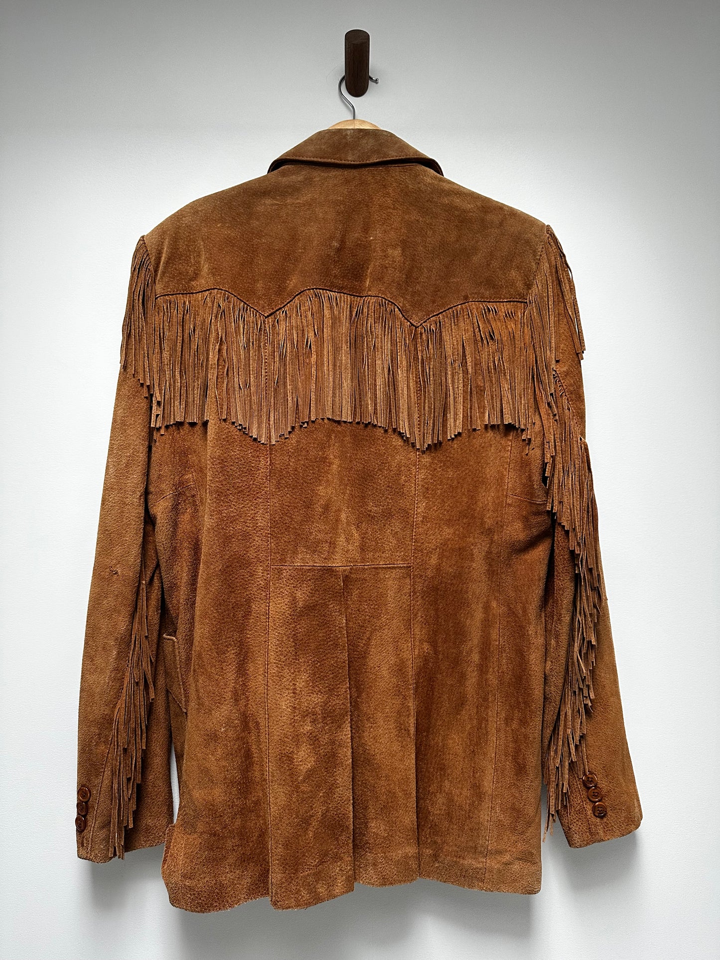 Vintage Oakridge suede fringe jacket