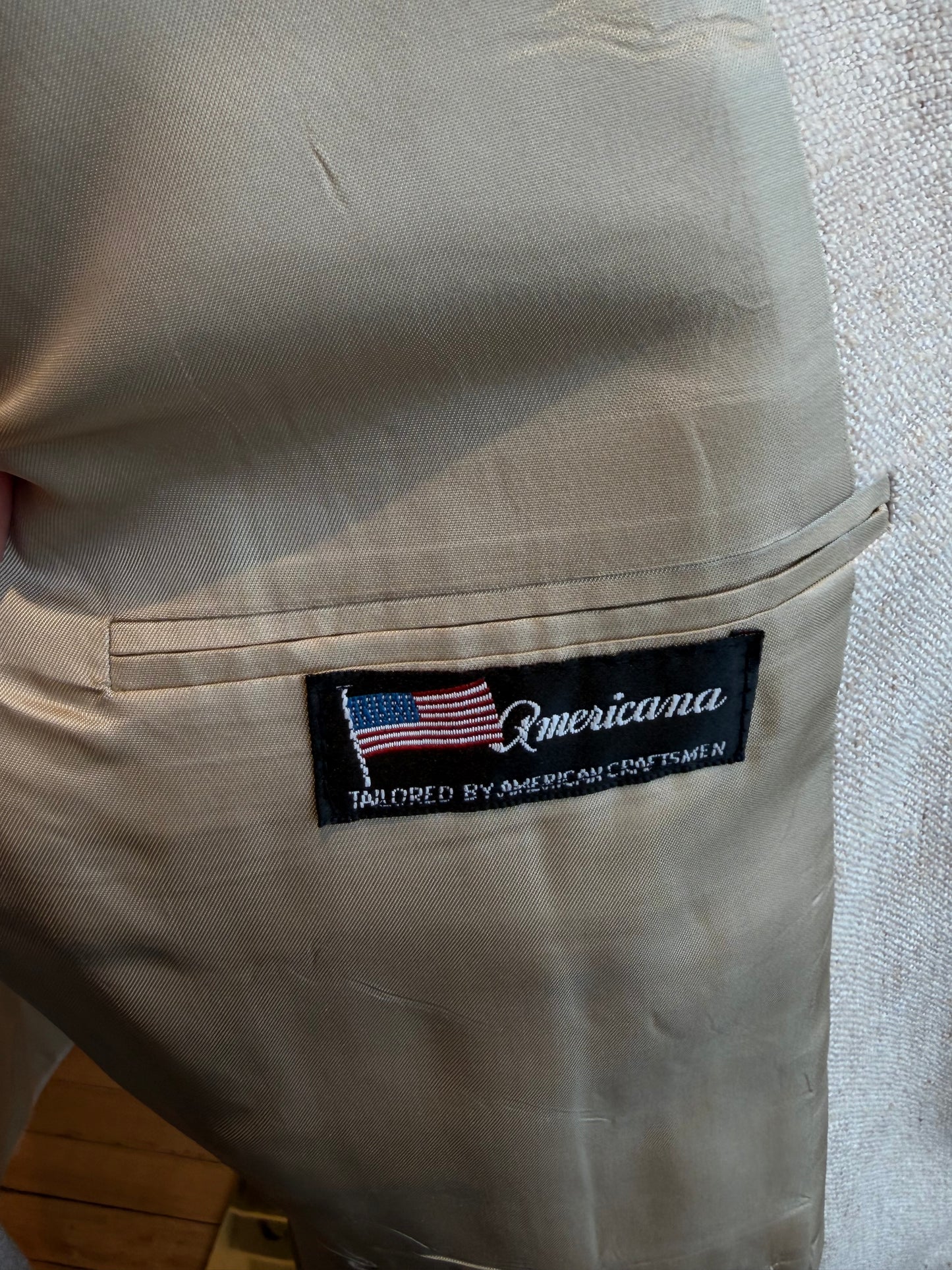 80s John Weitz by Palm Beach linen blazer. Made in the USA