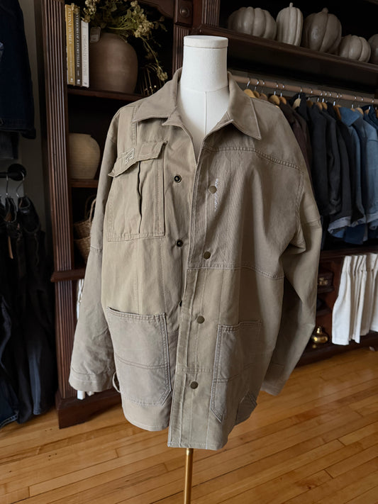 #4 Reworked vintage denim chore coat. Size L