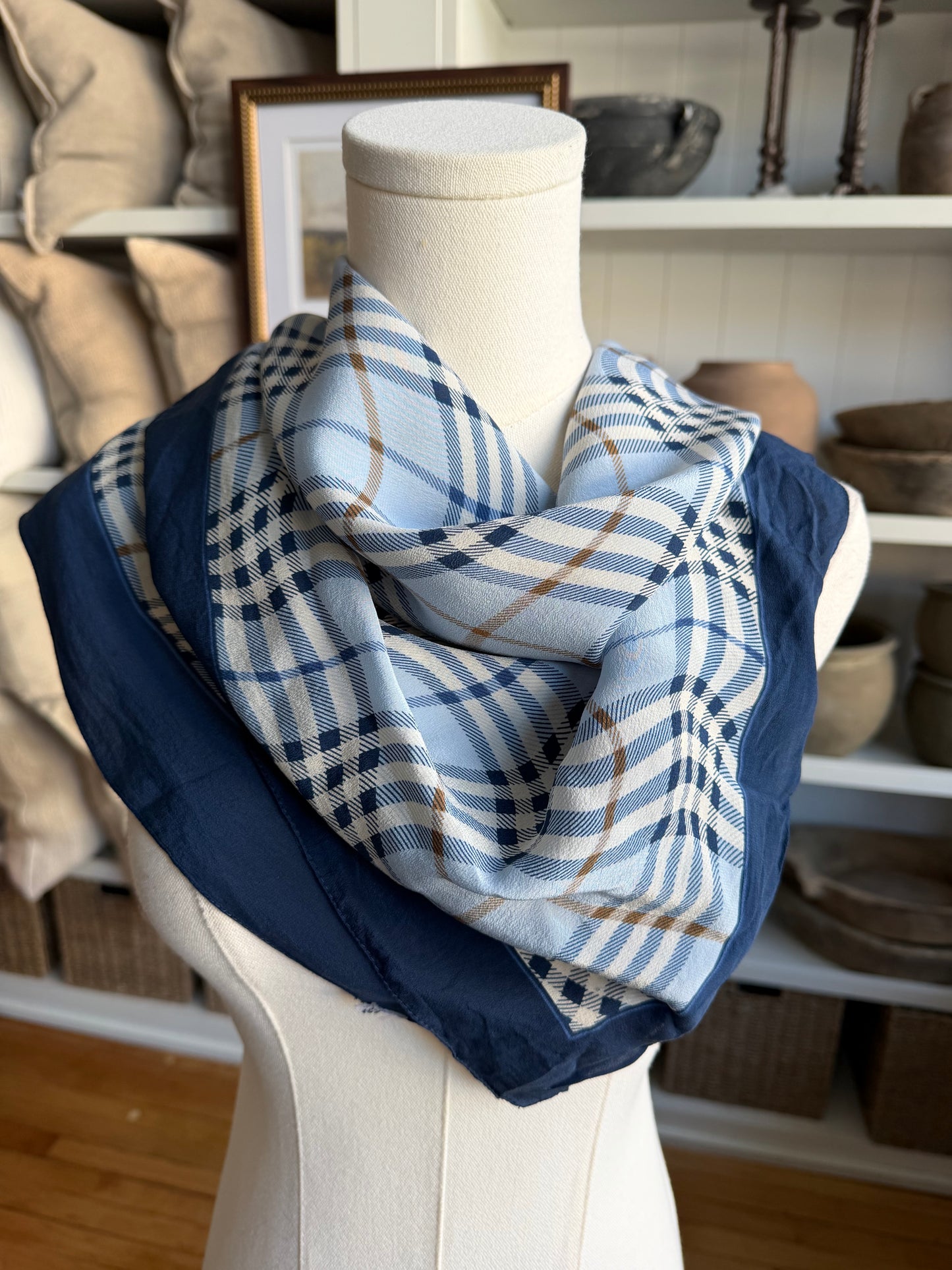 Paris vintage silk scarf #23