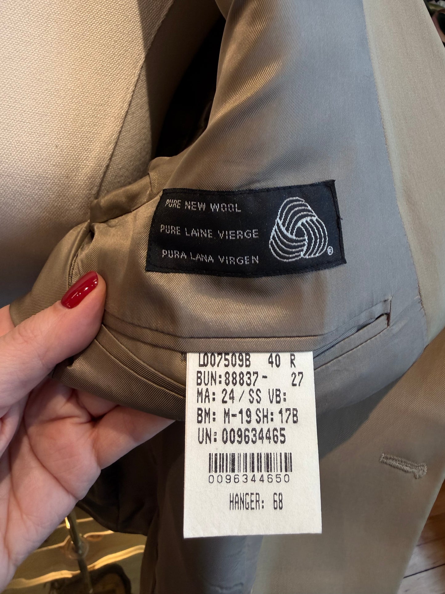 90s Lauren Ralph Lauren light weight wool blazer. Made in Canada