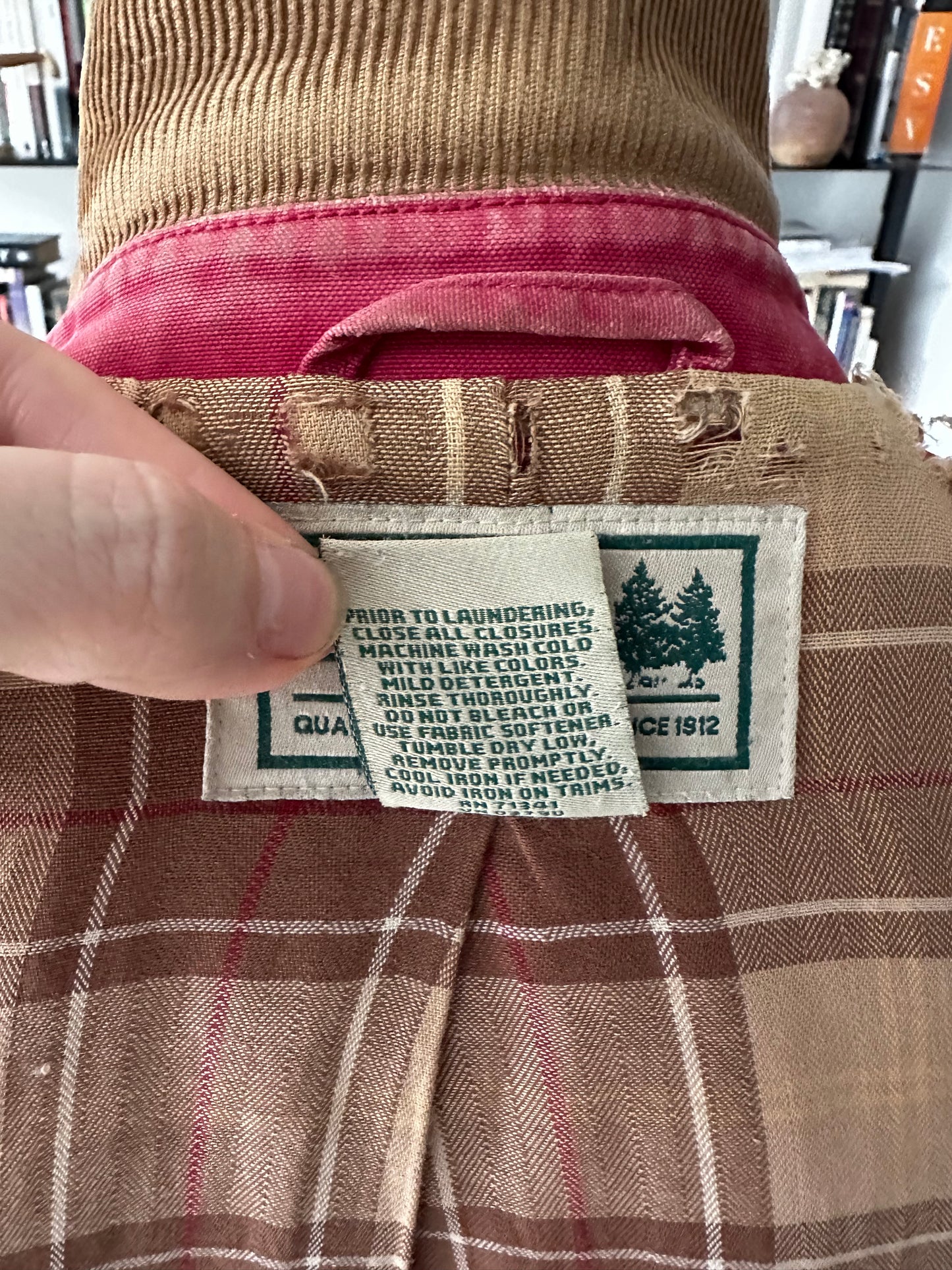 90s LL Bean faded red barn jacketed