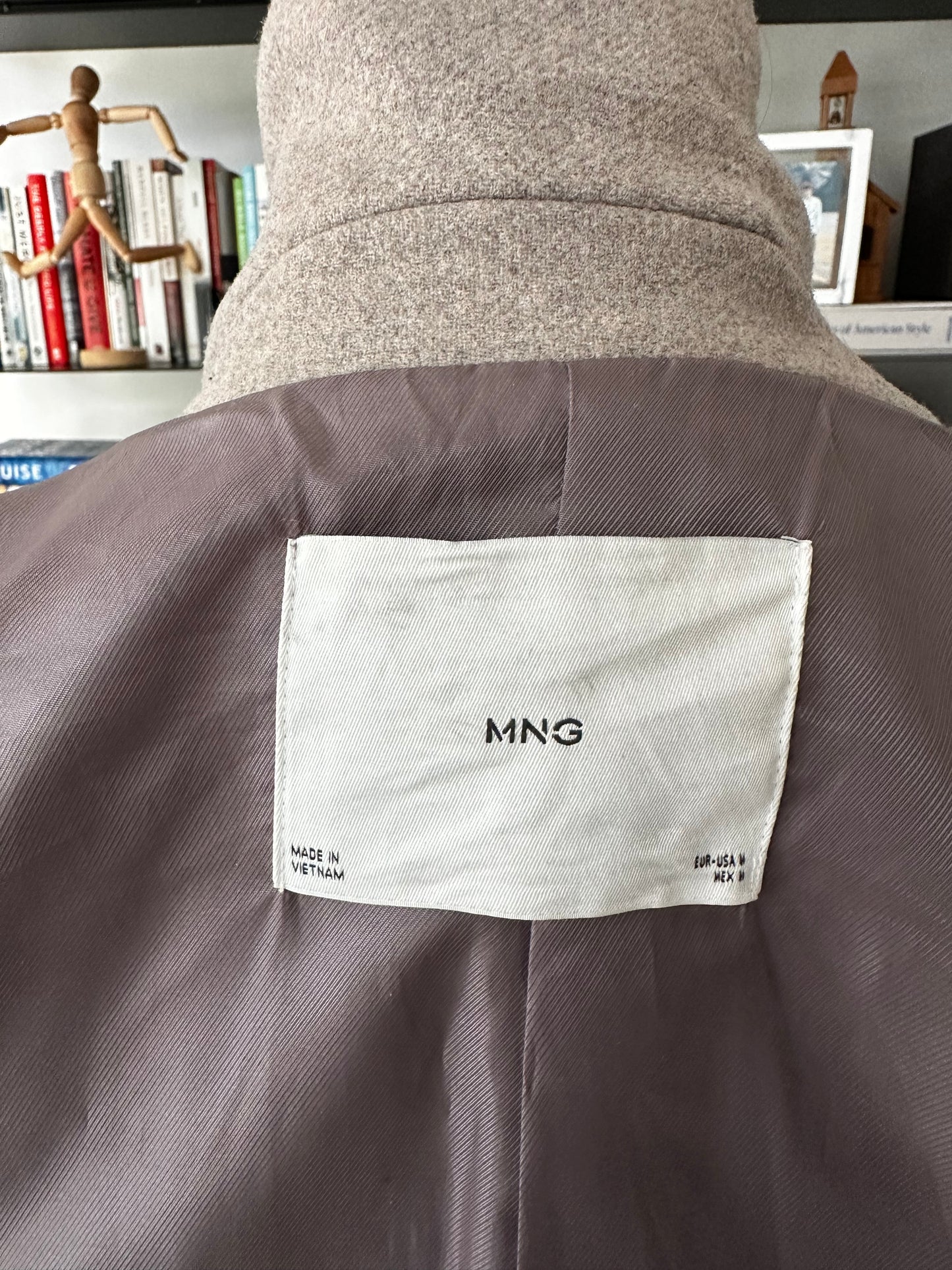 Mango wool blend overcoat. Size medium